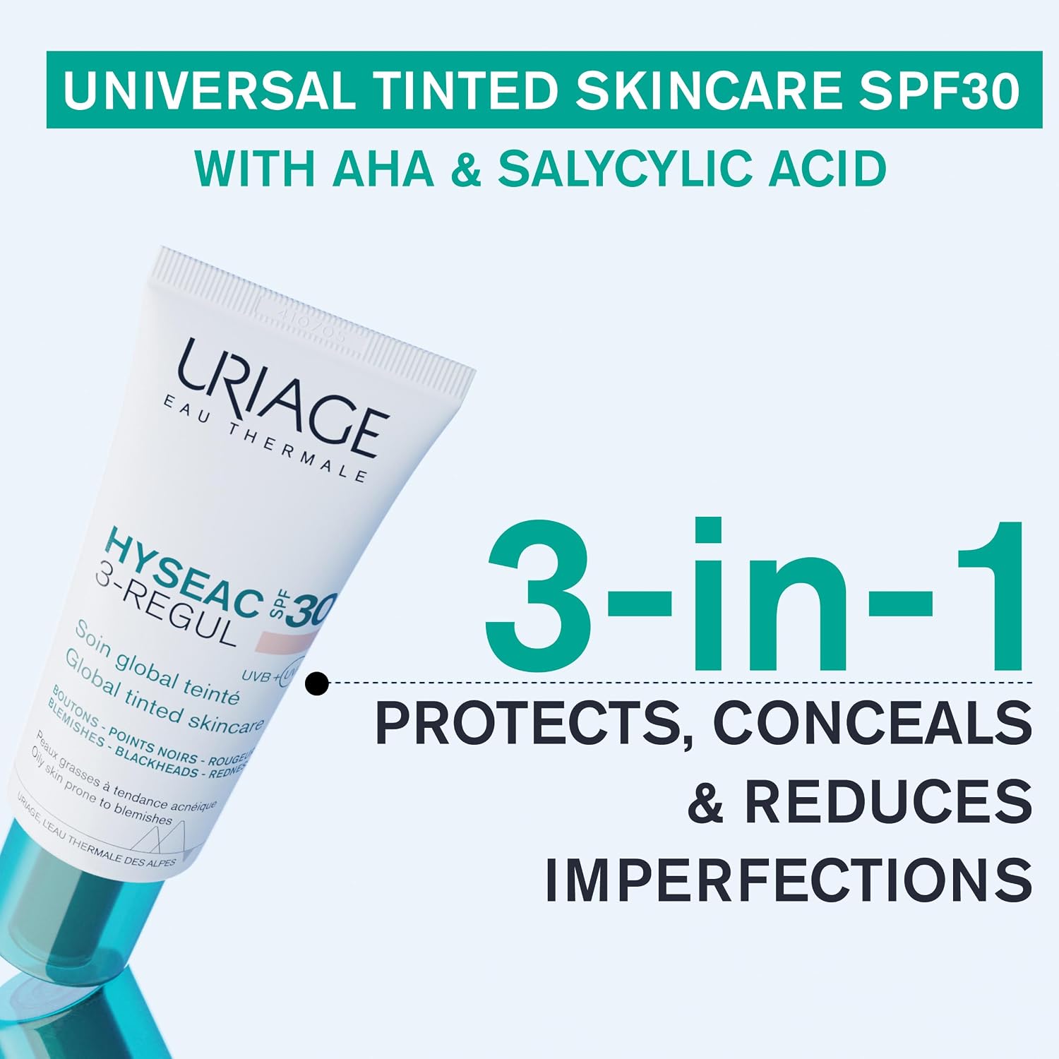 Thumbnail 2 de Uriage Hyseac Trattamento globale Anti-imperfezioni Colorato SPF30 – 3 in 1 per pelle grassa e acneica