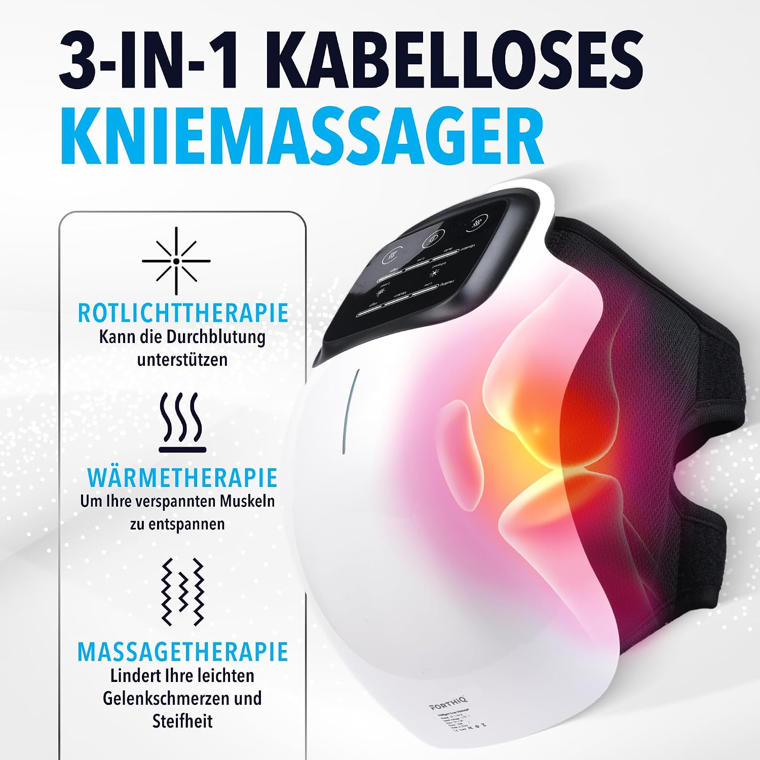 Thumbnail 6 de FORTHiQ Knie-Massagegerät 3 Vibrationsstufen