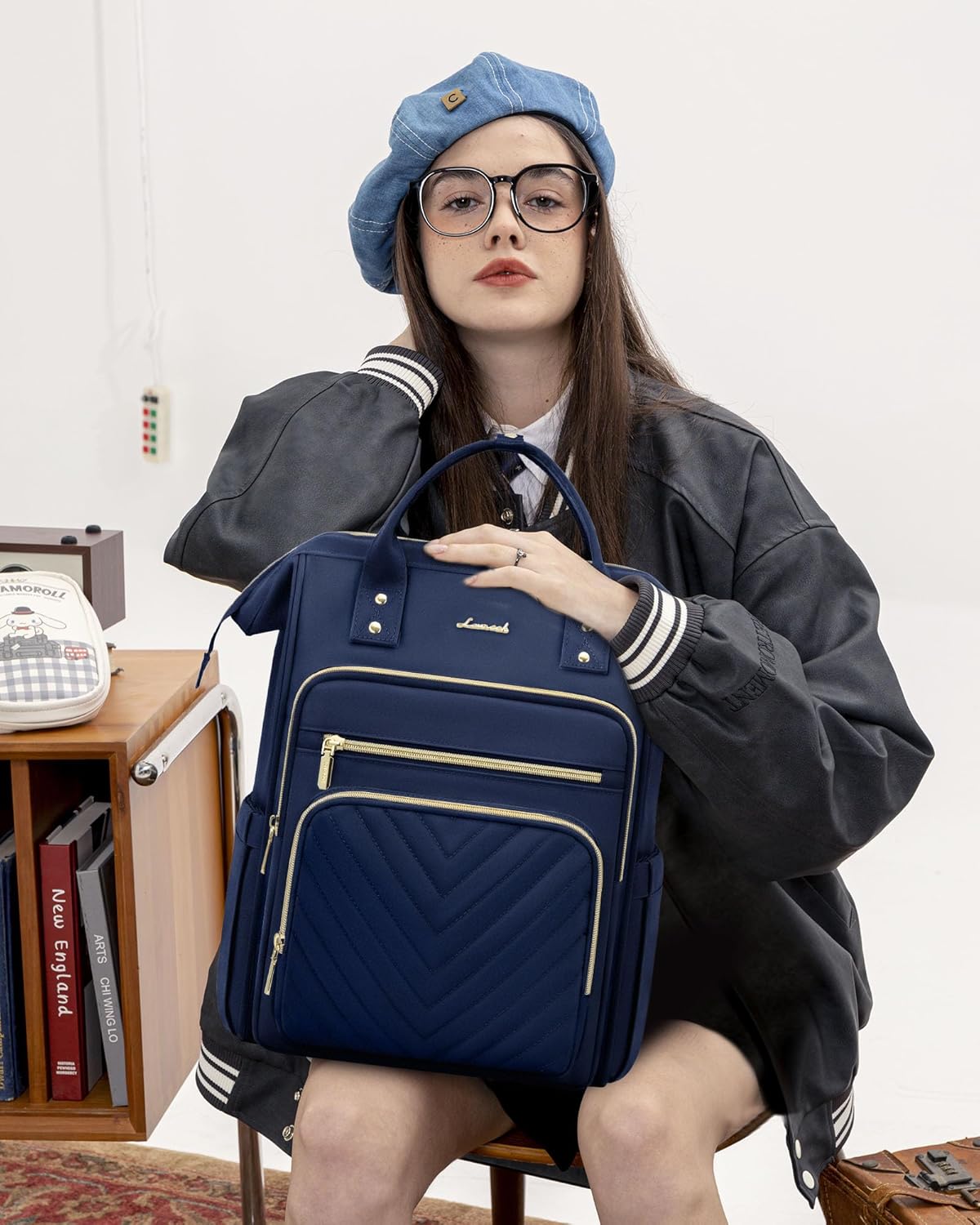 Thumbnail 1 de LOVEVOOK Sac à dos pour femme – grand ouverture, 15,6 pouces, étanche et élégant