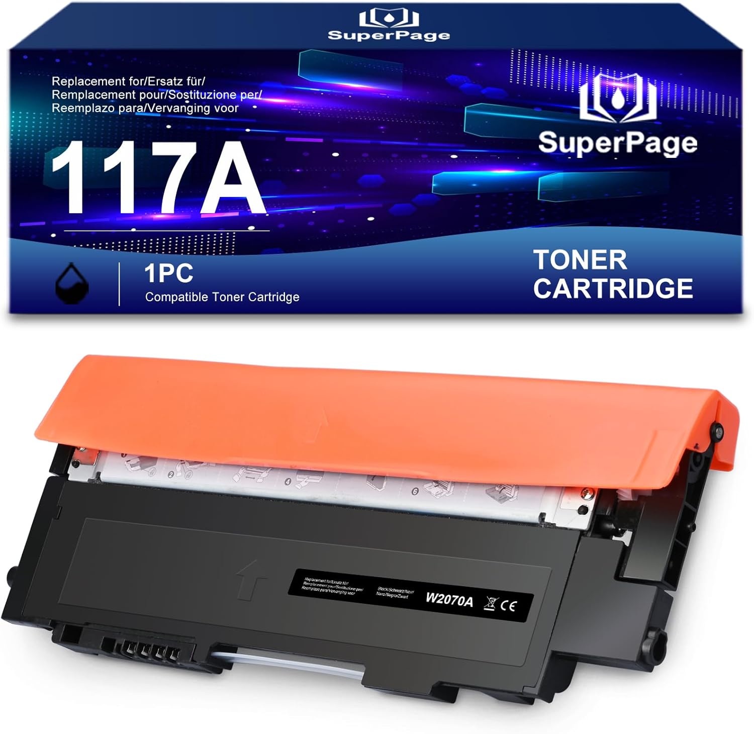 Superpage 117A W2070A Toner noir 1000 pages 🖨️