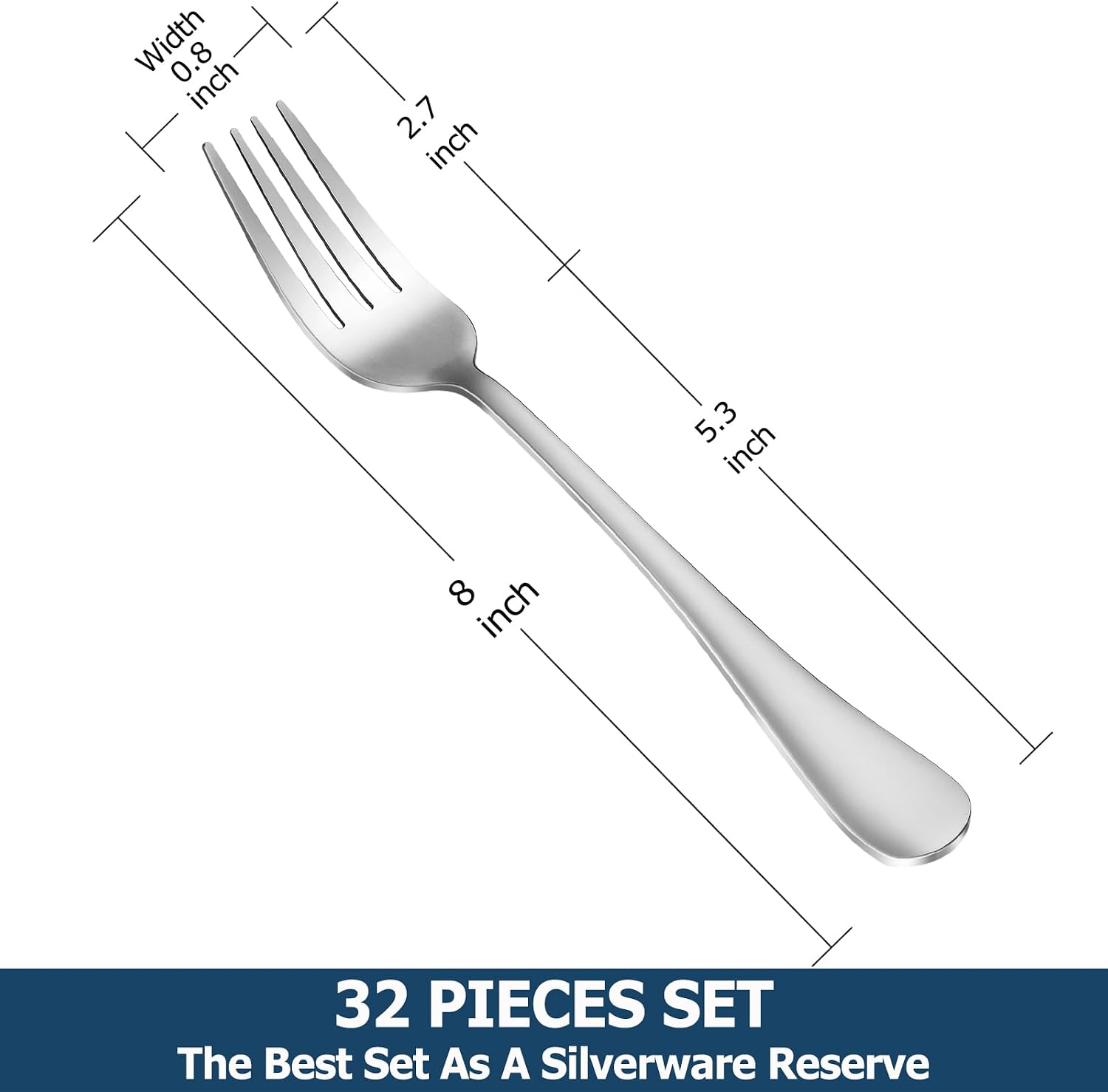Detalle 2 de MUTNITT Dinner Forks, 8-Inch