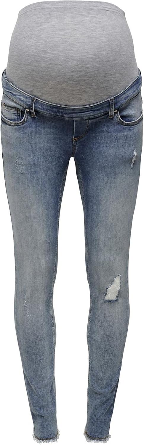 Detalle de JACK & JONES Olmblush Mid SK Ank Raw DNM – Jeans Donna