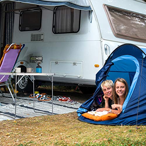Detalle de Relaxdays Campingtisch klappbar aus Aluminium und MDF – kompakt, leicht und vielseitig