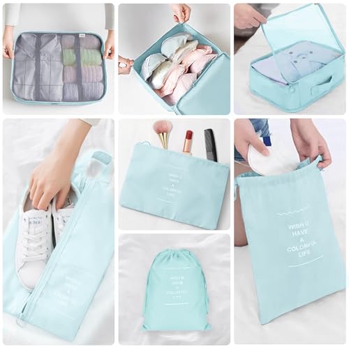 Detalle de Koffer Organizer Set von TXBOBECO – 10-teiliges Packing Cubes Reise-Organizer-Set