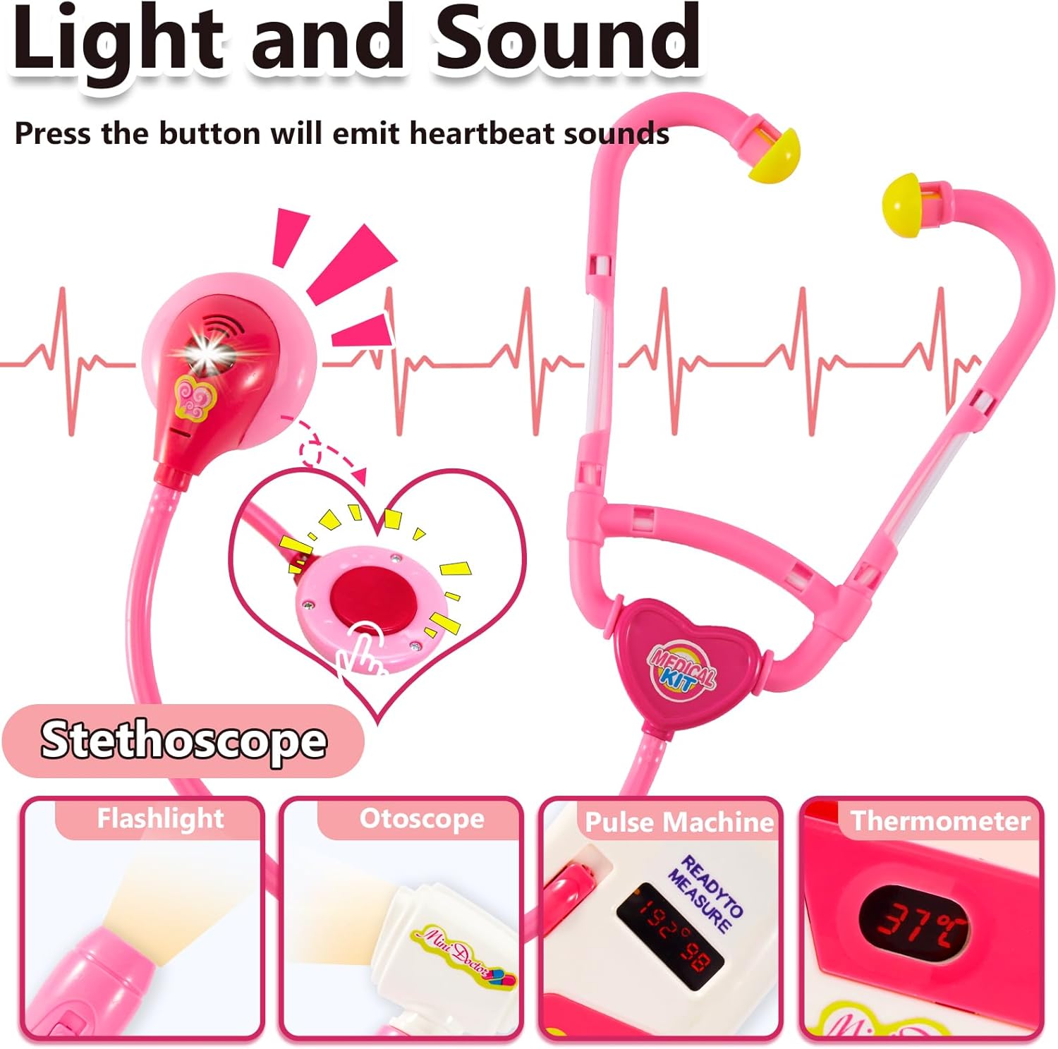 Thumbnail 1 de BUYGER Doctors Set for Kids 3 Years Old 3-in-1