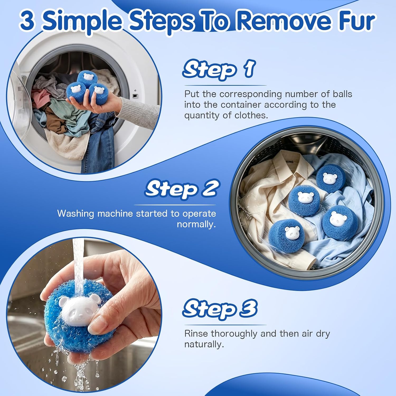 Detalle 2 de KfzBenl Pet Hair Remover Washing Machine, 10PCS — Gentle, Reusable Lint Catcher for Laundry