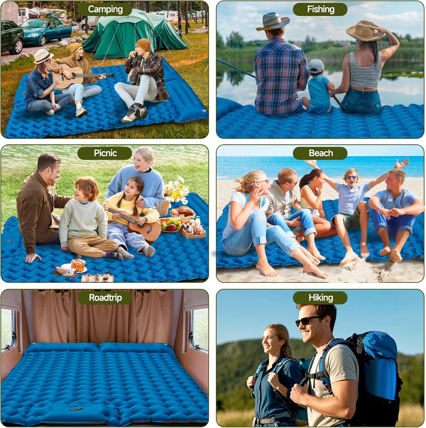 Thumbnail 5 de FORRINX Sleeping Pad Double 200x130 cm – Ultralight Self-Inflating Camping Mat