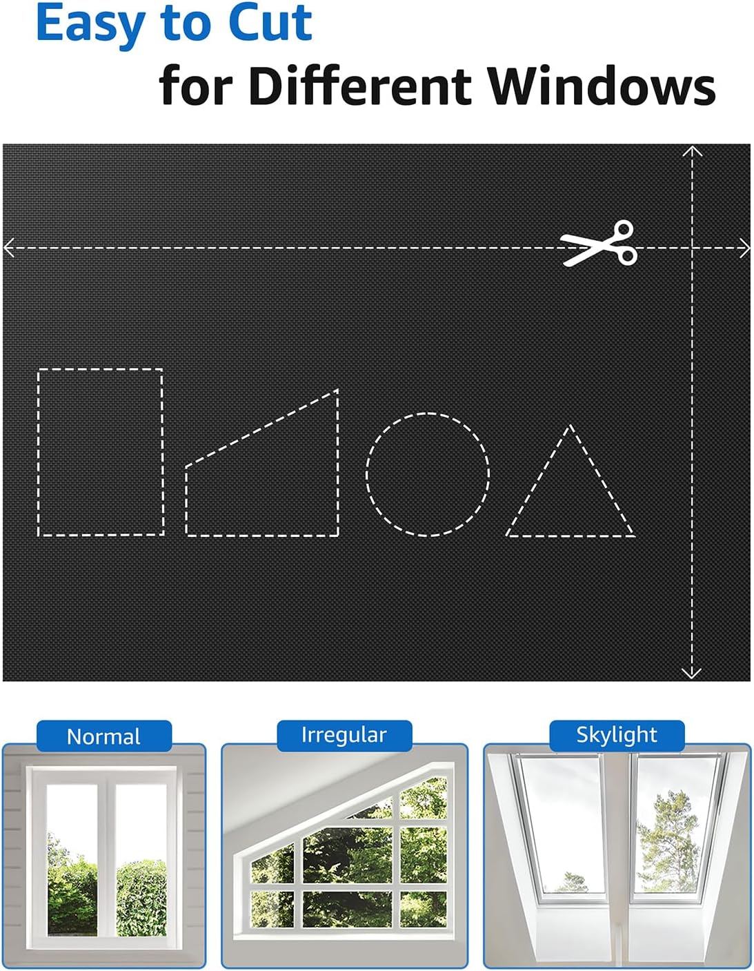 Detalle de Sumobaby Blackout Curtain, 52" x 48", Portable No-Drill Shade, Black