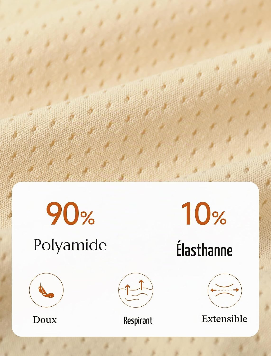 Detalle de ANSUKOO naadloze damesslips, 6 stuks in microvezel, elastische hipster- en bikinisnit