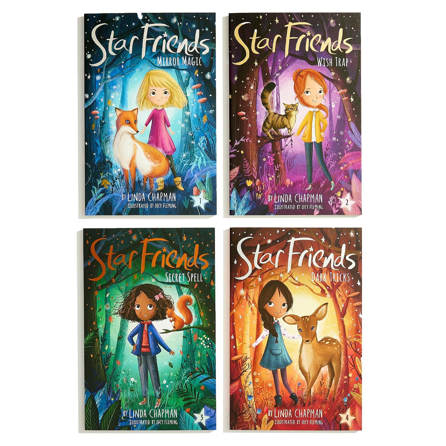 Detalle 2 de Star Friends Books 1–4 Boxed Set: Mirror Magic, Wish Trap, Secret Spell, Dark Tricks