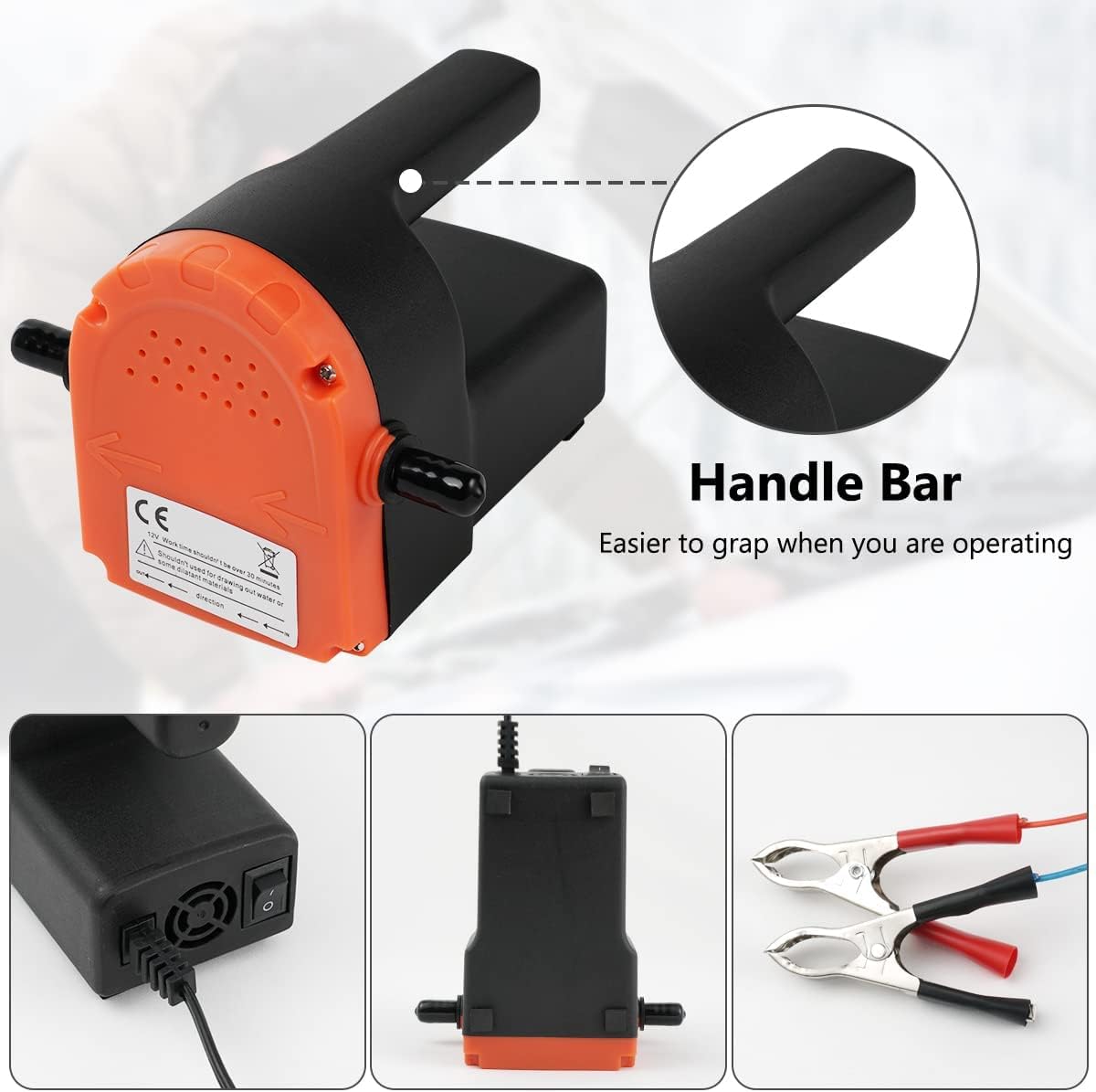 Thumbnail 1 de Flintronic 12V 80W Oil Change Pump Extractor with Tubes for Diesel & Engine Oil