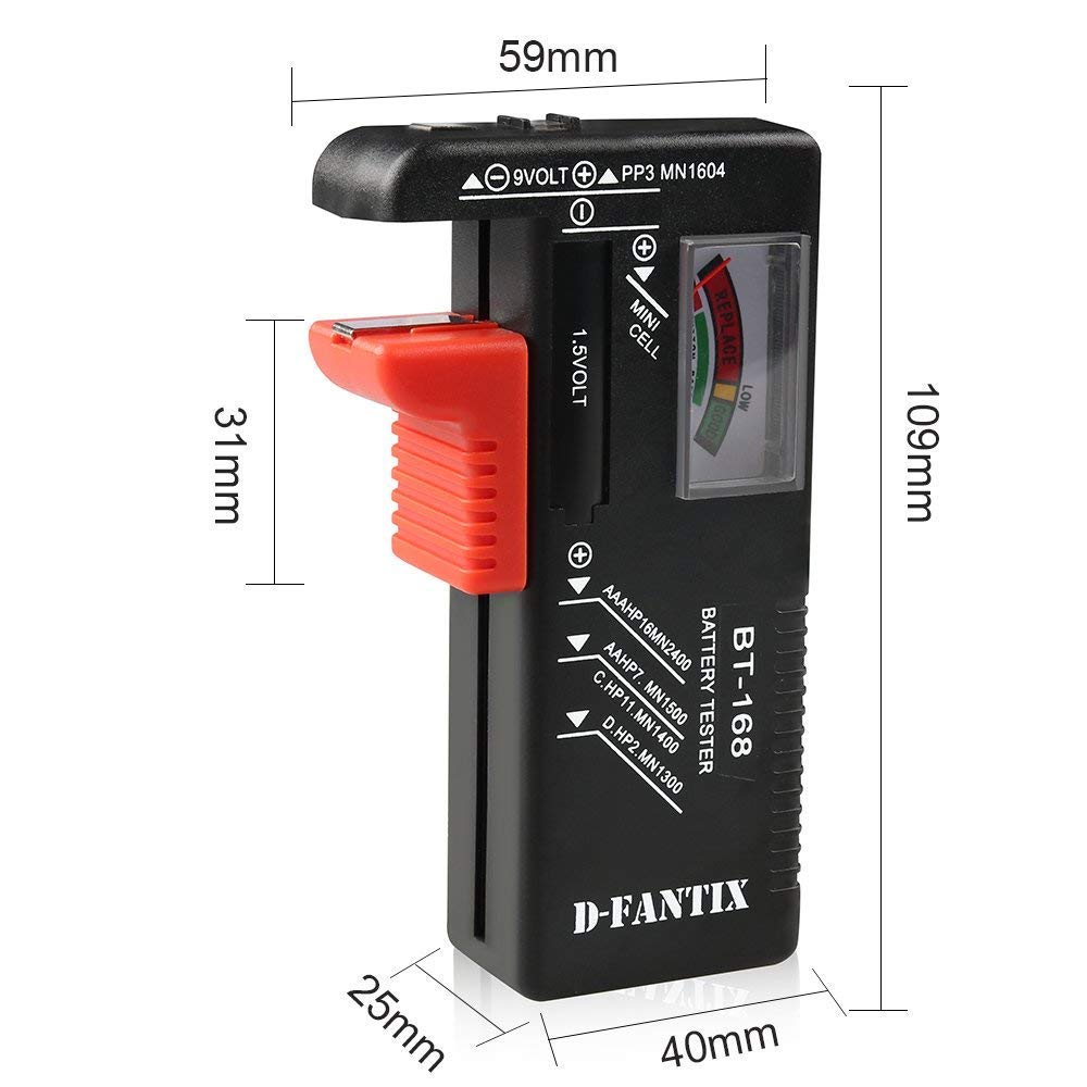 Detalle 2 de D-FantiX Batterietester BT-168 für 9V