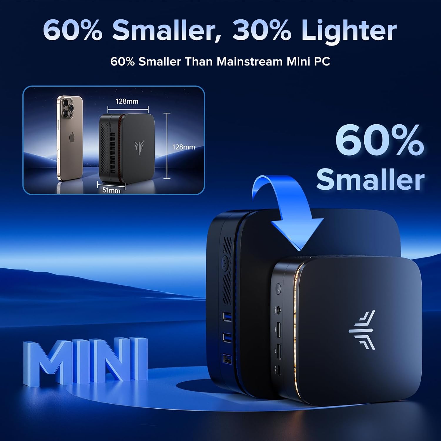 Thumbnail 6 de NiPoGi Pinova P1 Mini PC with AMD Ryzen 4300U – Compact Power for Home Office and Entertainment