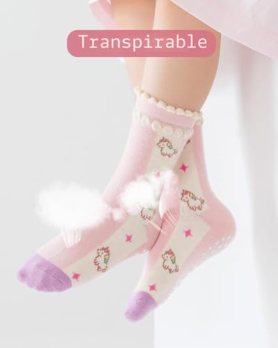 Detalle de Kyopp calcetines antideslizantes infantiles, 5 pares con animales, 4-6 años