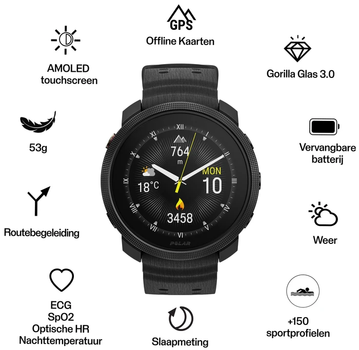 Thumbnail 32 de Polar Vantage M3 Schwarz 45 mm AMOLED