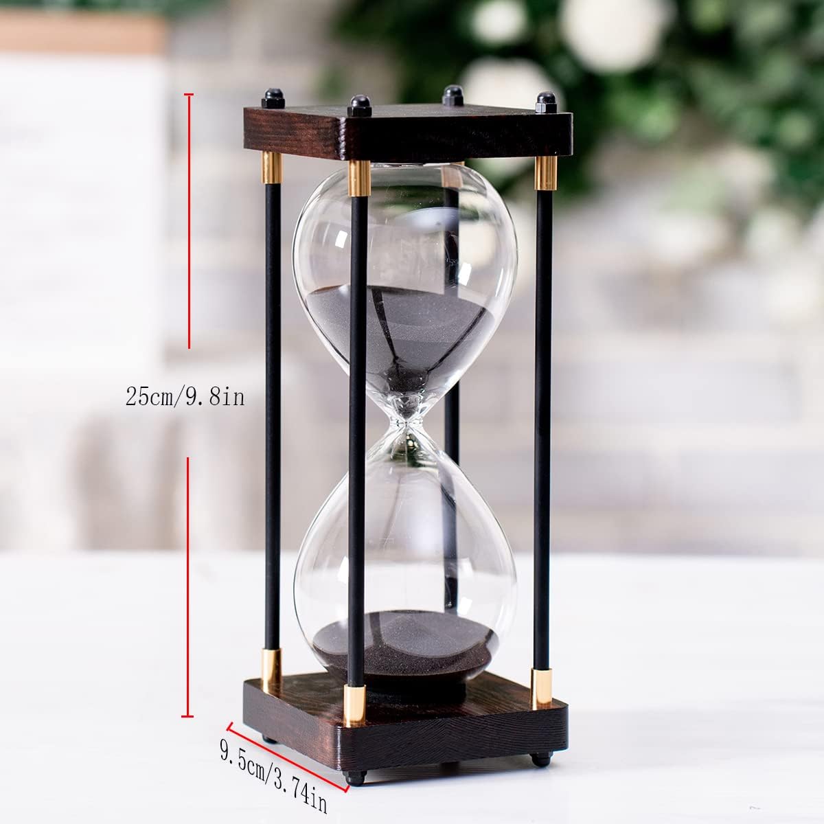 Thumbnail 2 de Große Sanduhr 60 Minuten – Vintage-Holz-Sanduhr-Timer in Blau von Lmzxmcy