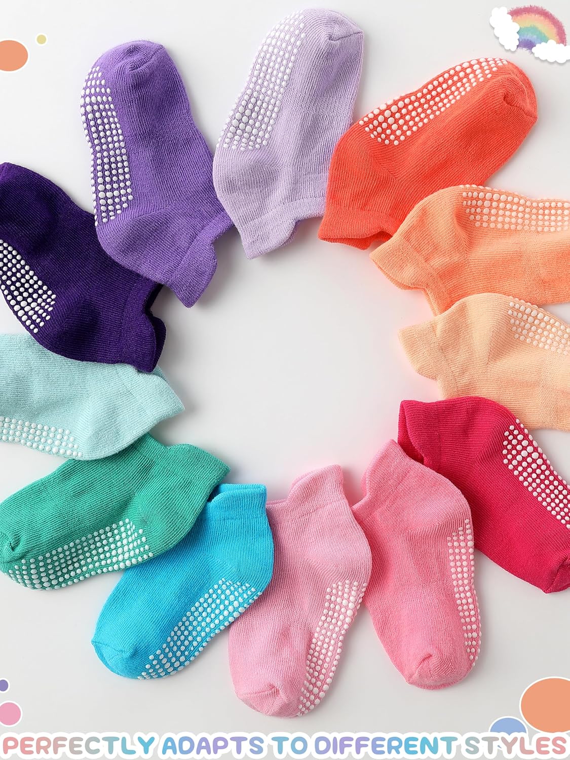 Detalle 1 de Aroveea Baby Socks Grip 12-Pack