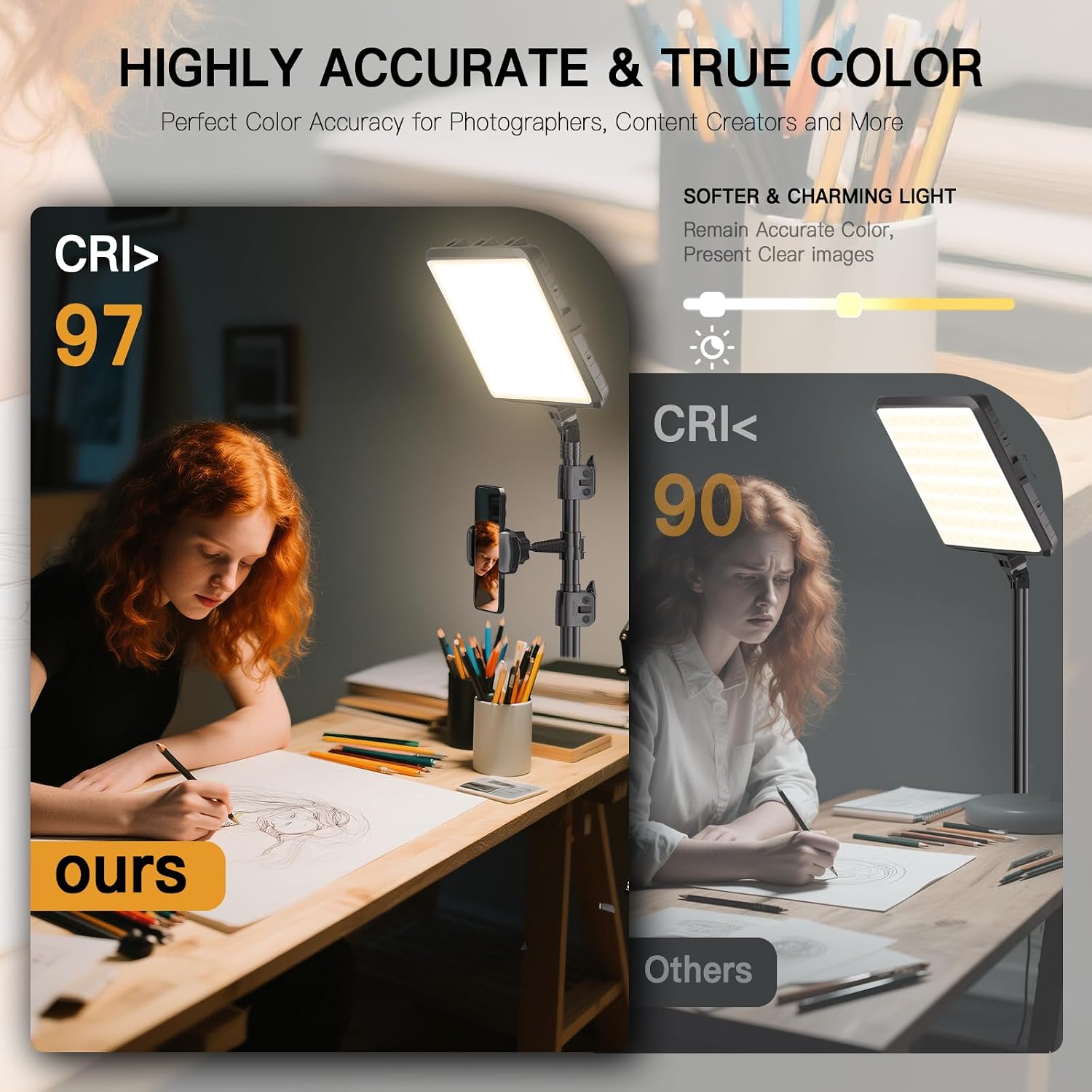 Thumbnail 3 de NiceVeedi 2-Pack 15W LED Studio Video Light
