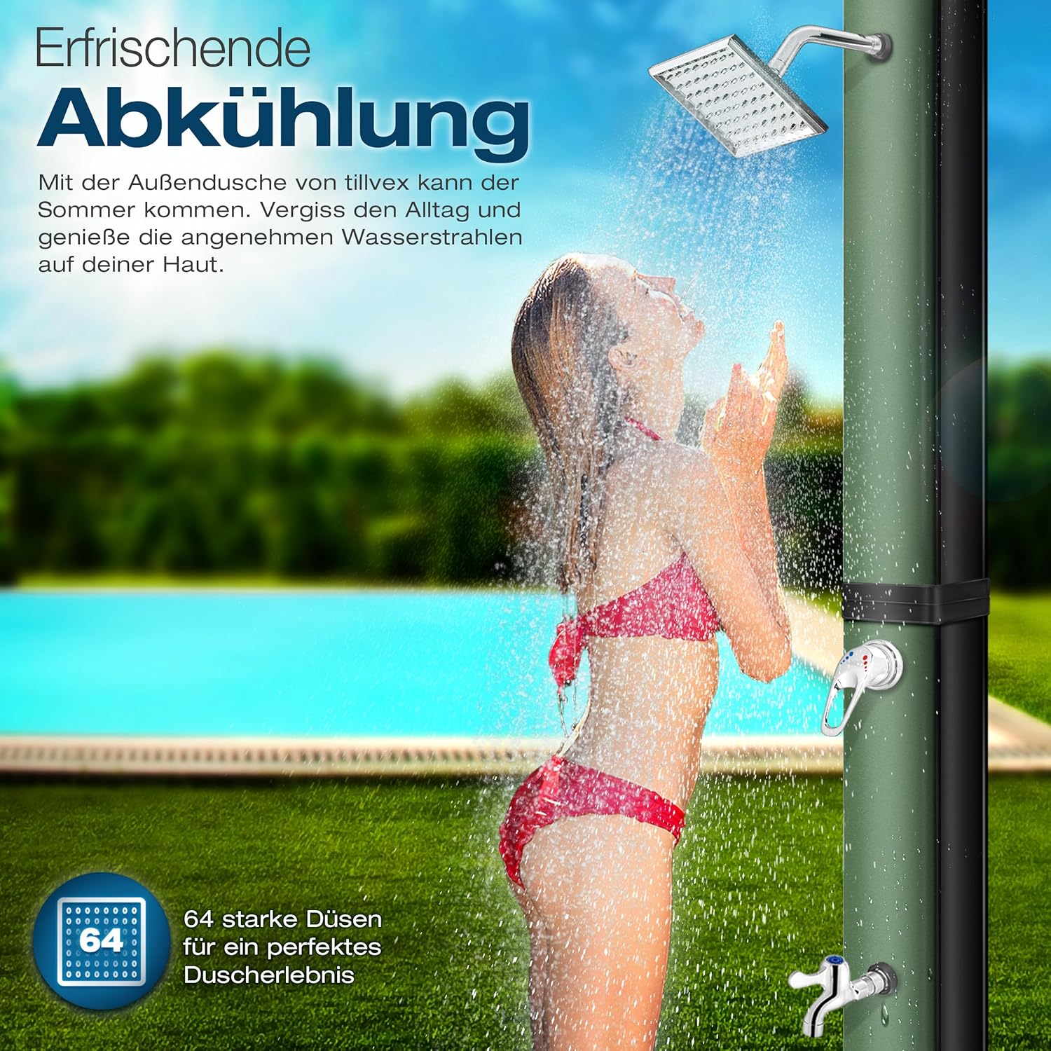 Thumbnail 6 de tillvex Solardusche 40 Liter inkl Abdeckung