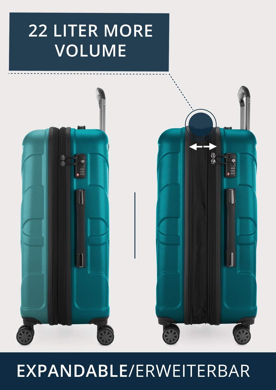 Detalle 1 de Suitline 66 cm valigia rigida AquaVerde