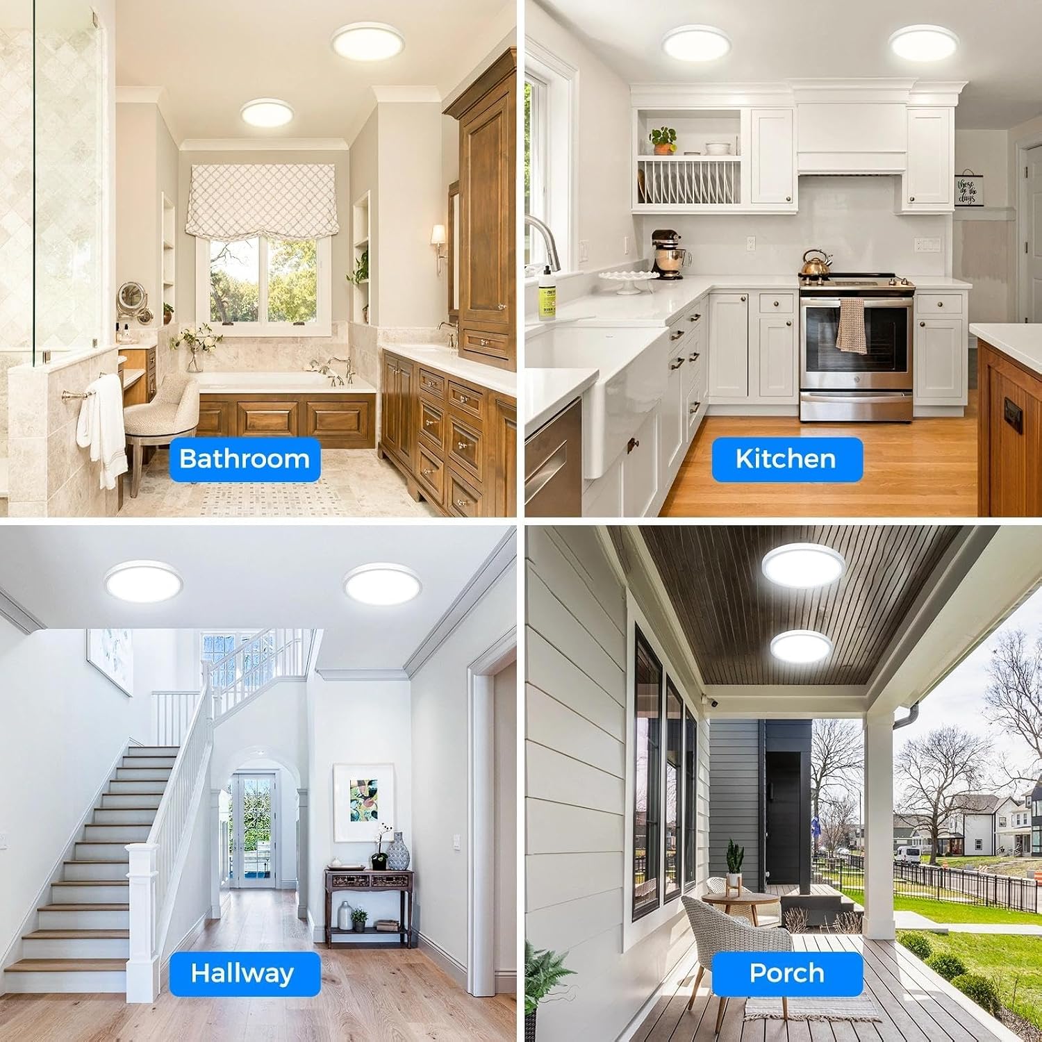 Thumbnail 6 de Peasur 18W LED Bathroom Ceiling Light 22cm