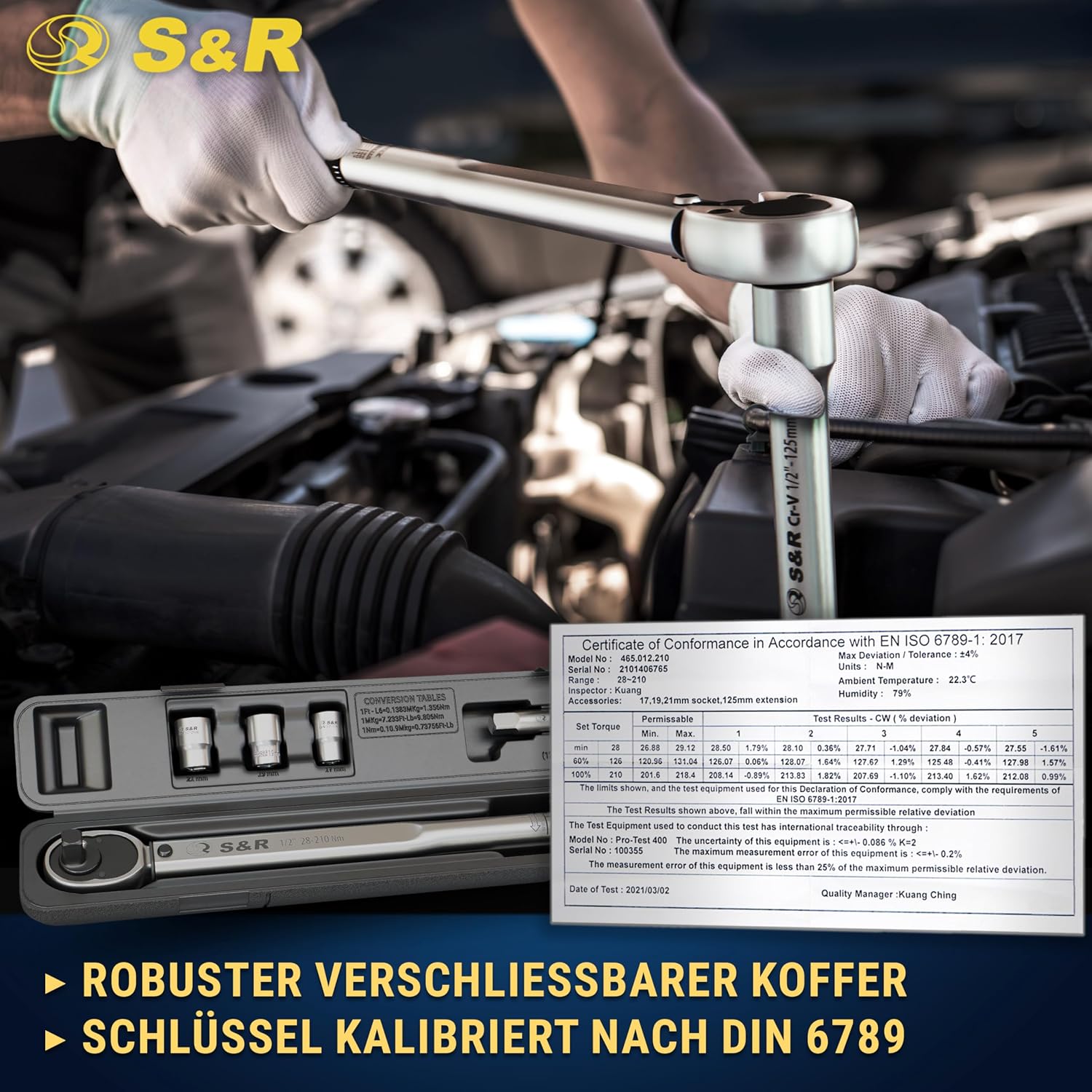 Thumbnail 6 de S&R 1/2 Zoll Drehmomentschlüssel 28–210 Nm