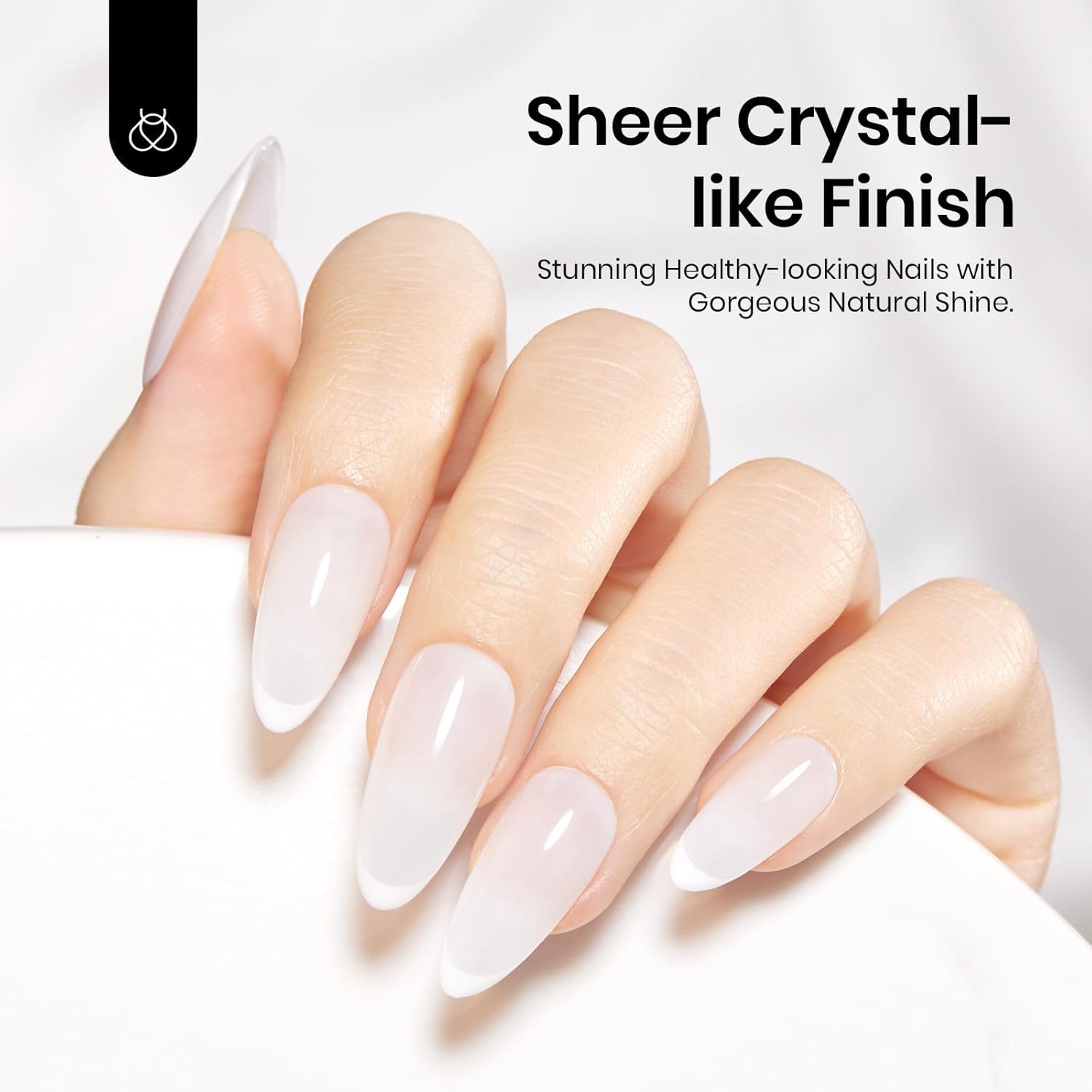 Detalle de Beetles TBM001 Milky White Gel Nail Polish Set with Base and No-Wipe Top Coat