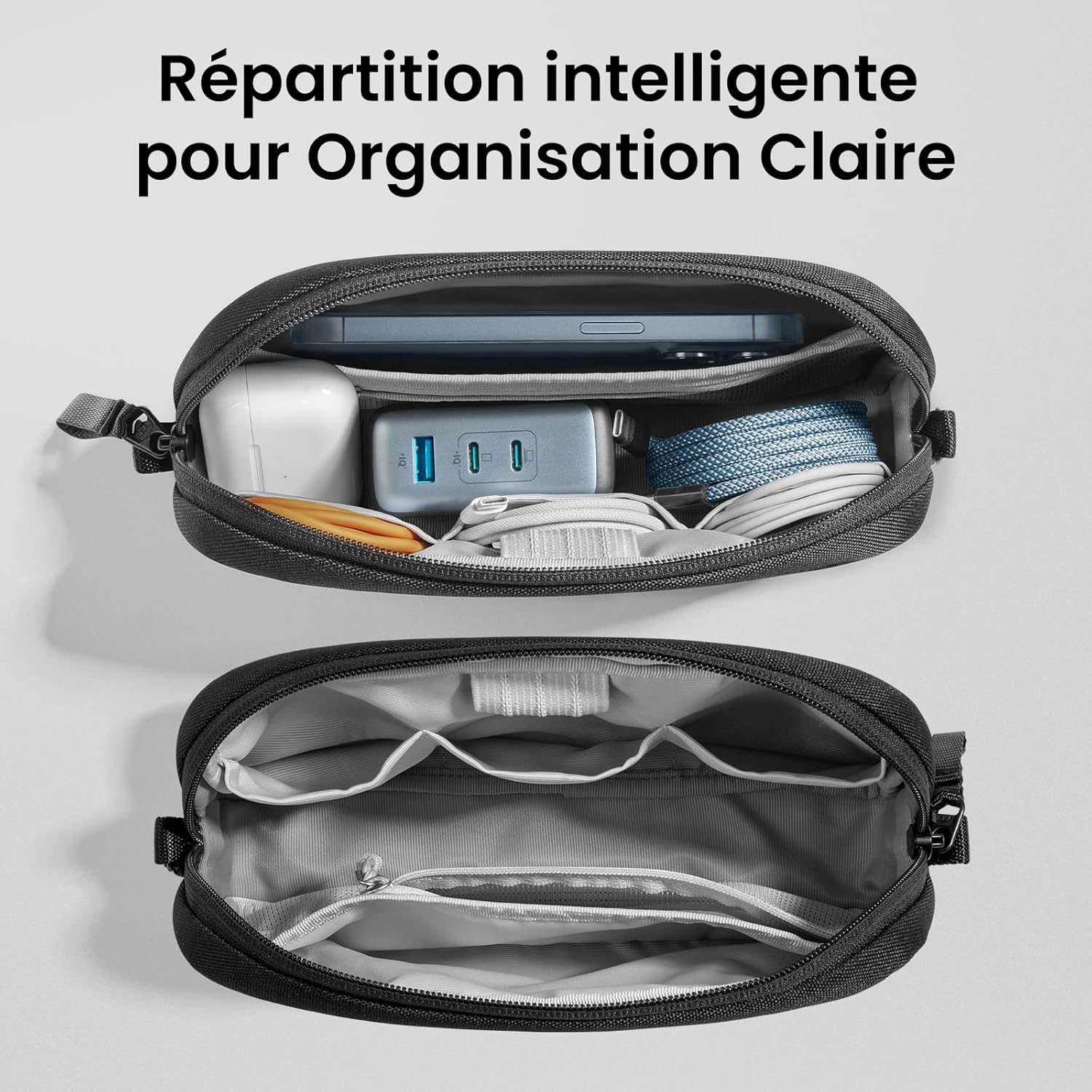 Detalle 2 de Tomtoc Light-T12 : sac de rangement portable pour accessoires tech et objets du quotidien