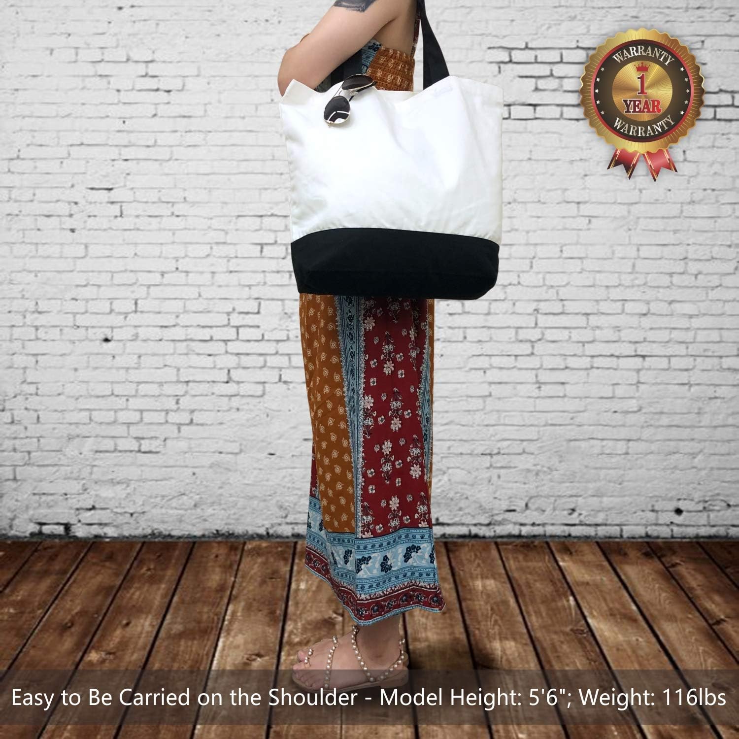 Thumbnail 1 de TOPDesign 12-Pack Large 12oz Cotton Canvas Tote Bags