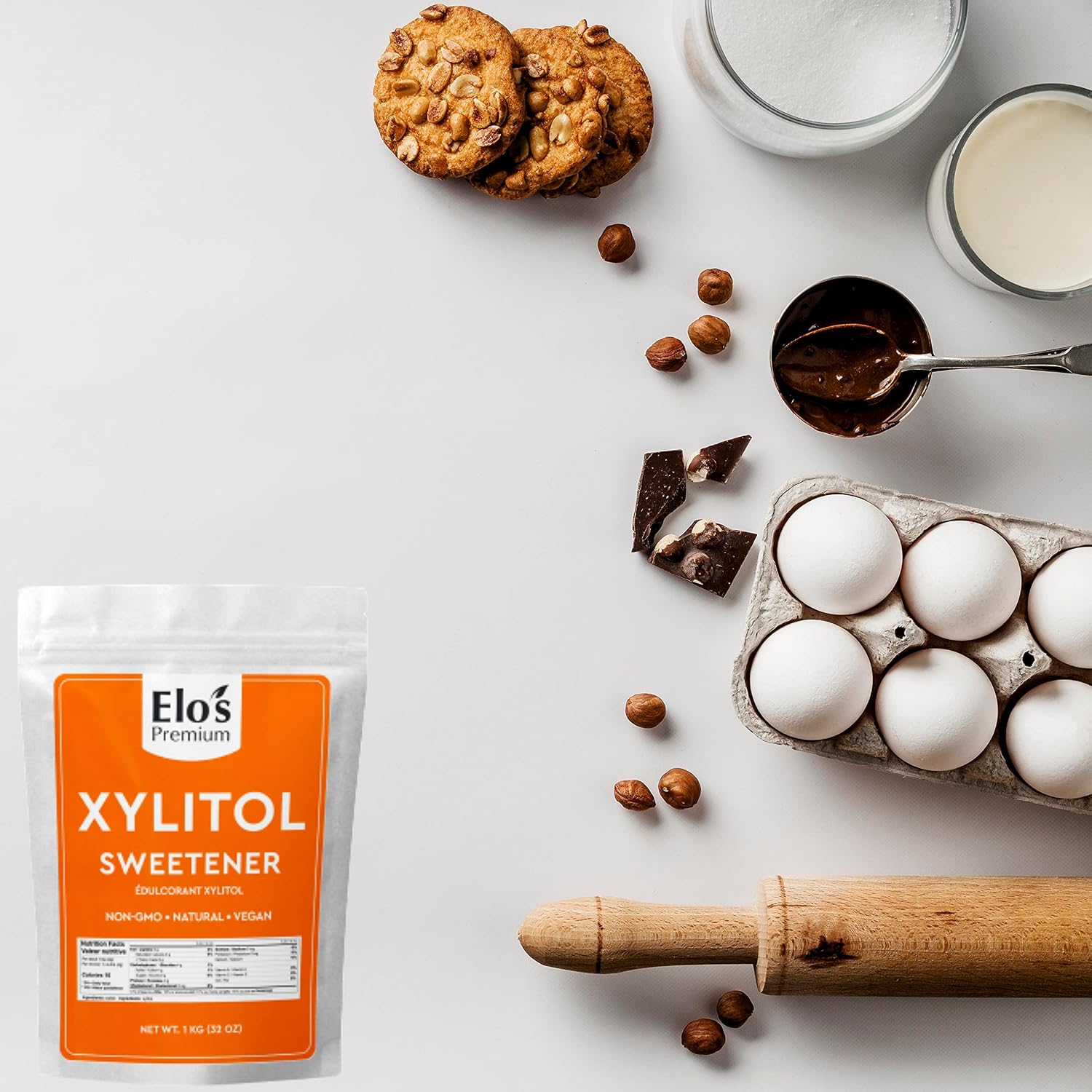 Detalle 2 de Elo’s Premium Xylitol, 1 kg Sugar Alternative Packaged in Canada