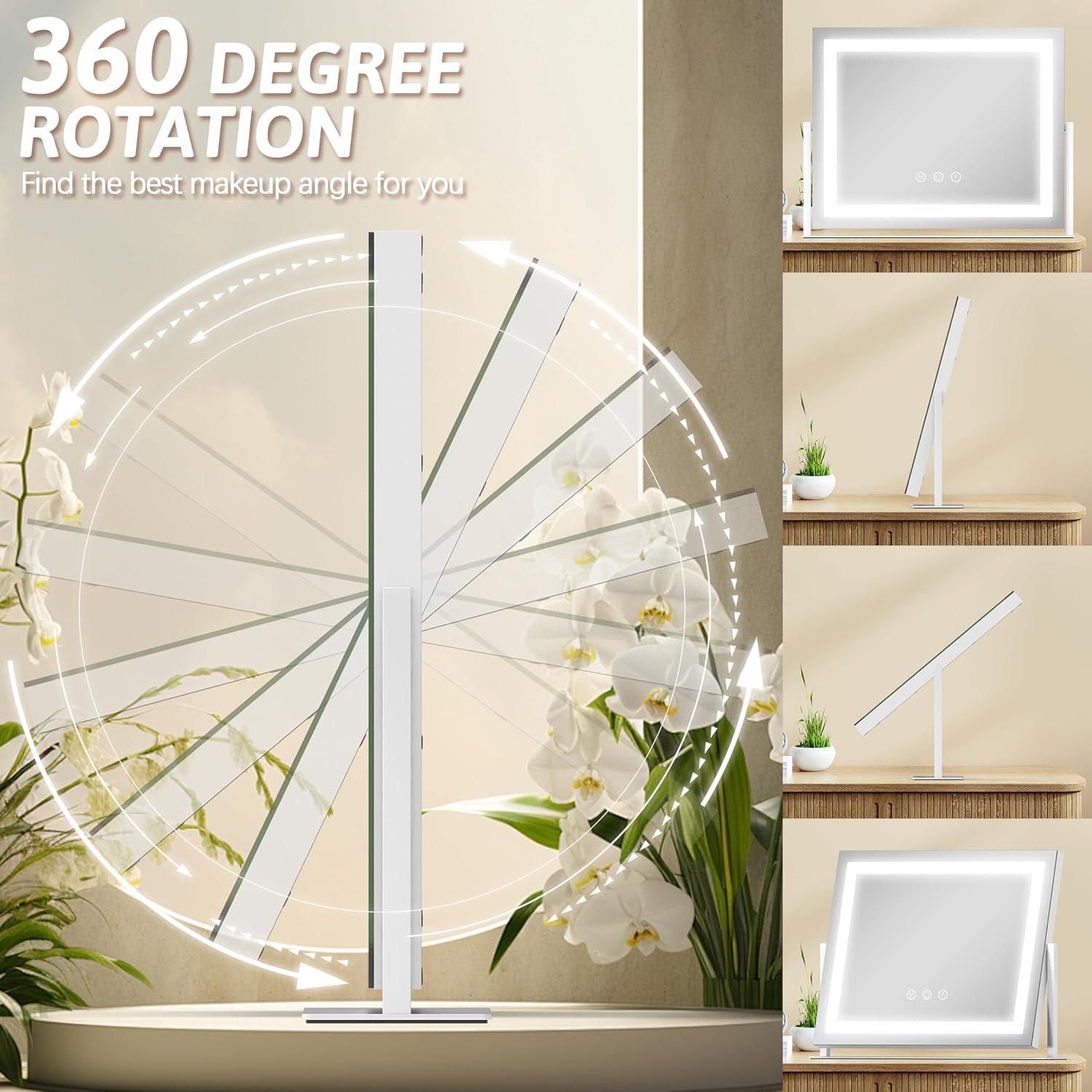 Thumbnail 6 de ROLOVE Vanity Mirror 22x18 with Lights