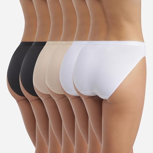 Detalle de Dim Culottes Femme Lot de 6 | Pockets Écodim Coton – Douceur & Confort