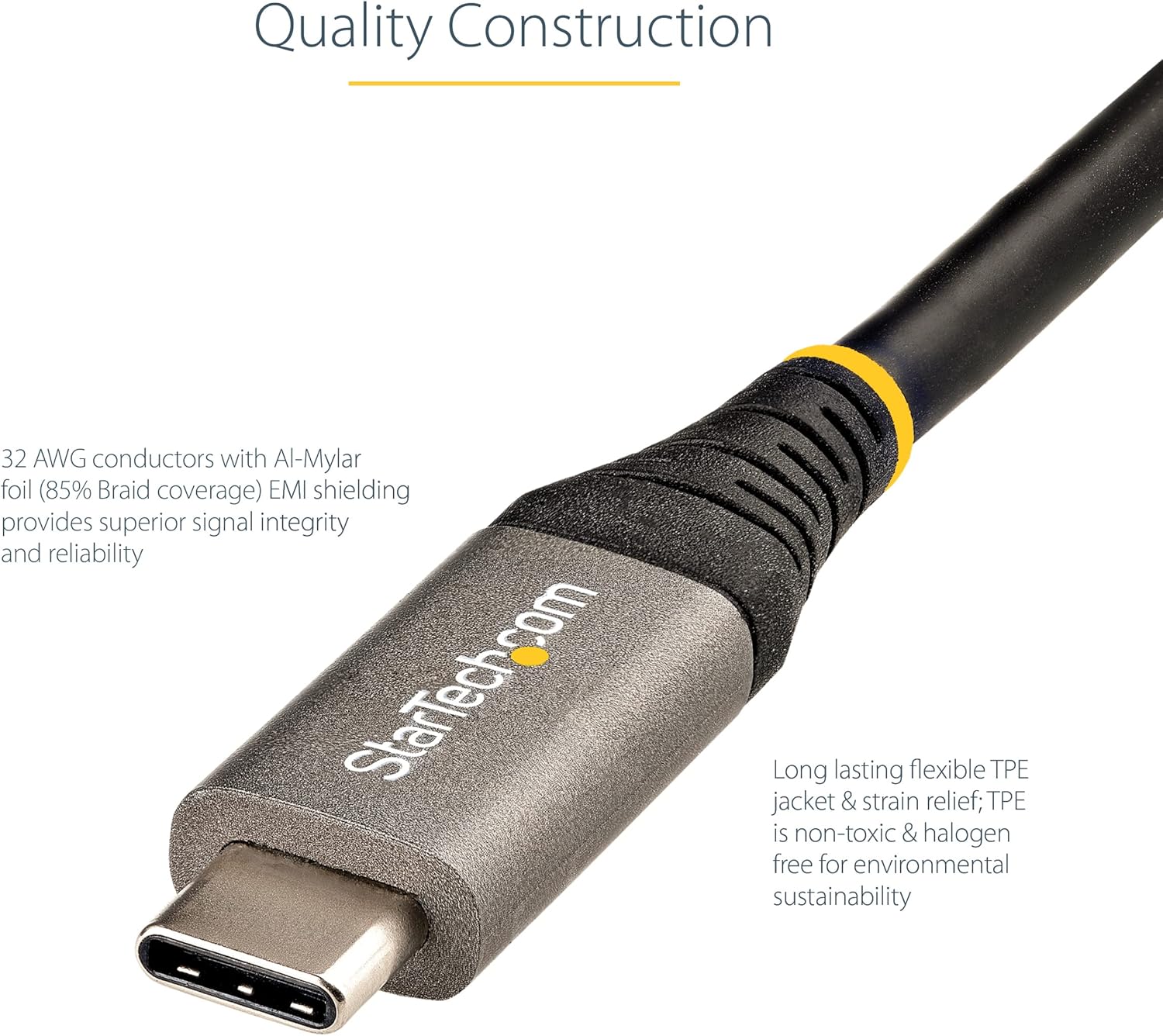 Thumbnail 3 de StarTech.com USB-C-zu-USB-C-Kabel 1 m (10 Gbps, USB-IF zertifiziert) USB31CCV1M