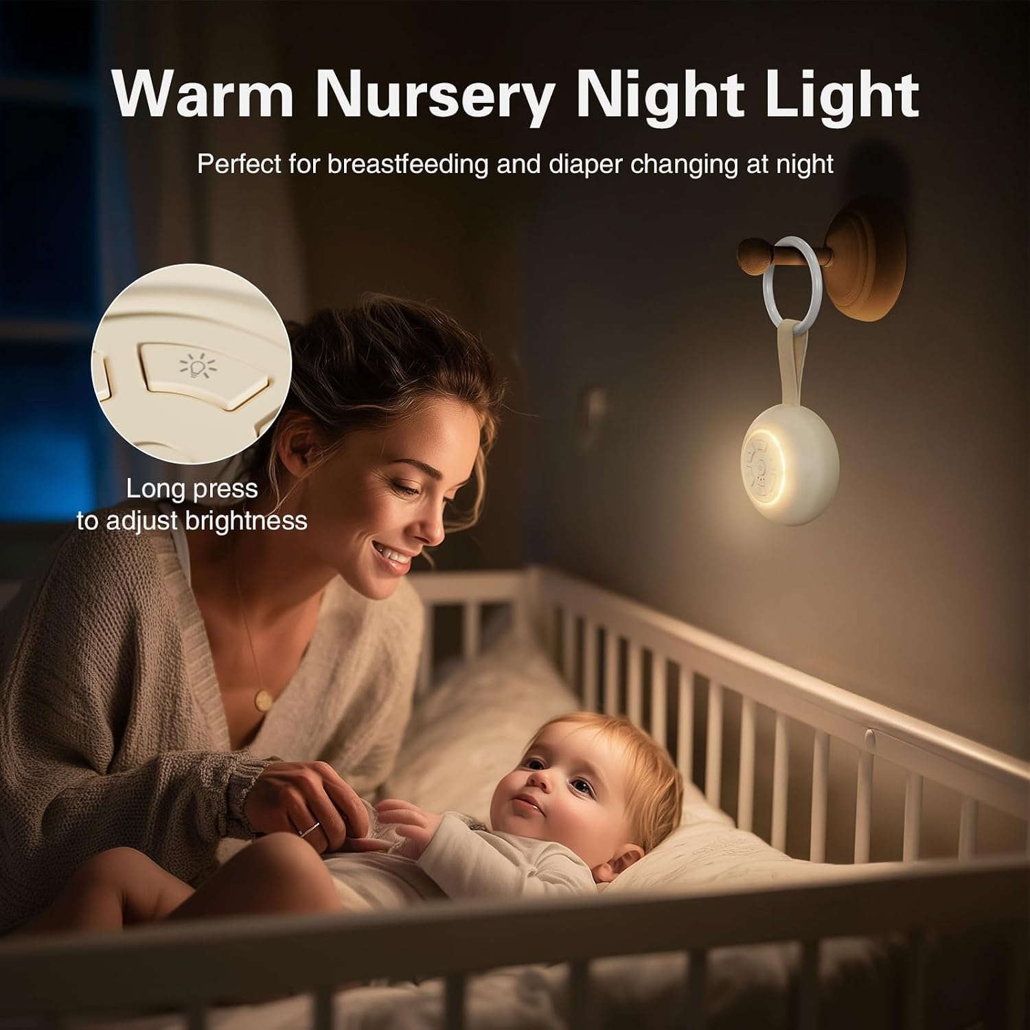 Thumbnail 2 de GMEKA Portable White Noise Machine with Nursery Night Light (USB Rechargeable) and 24 Soothing Sounds
