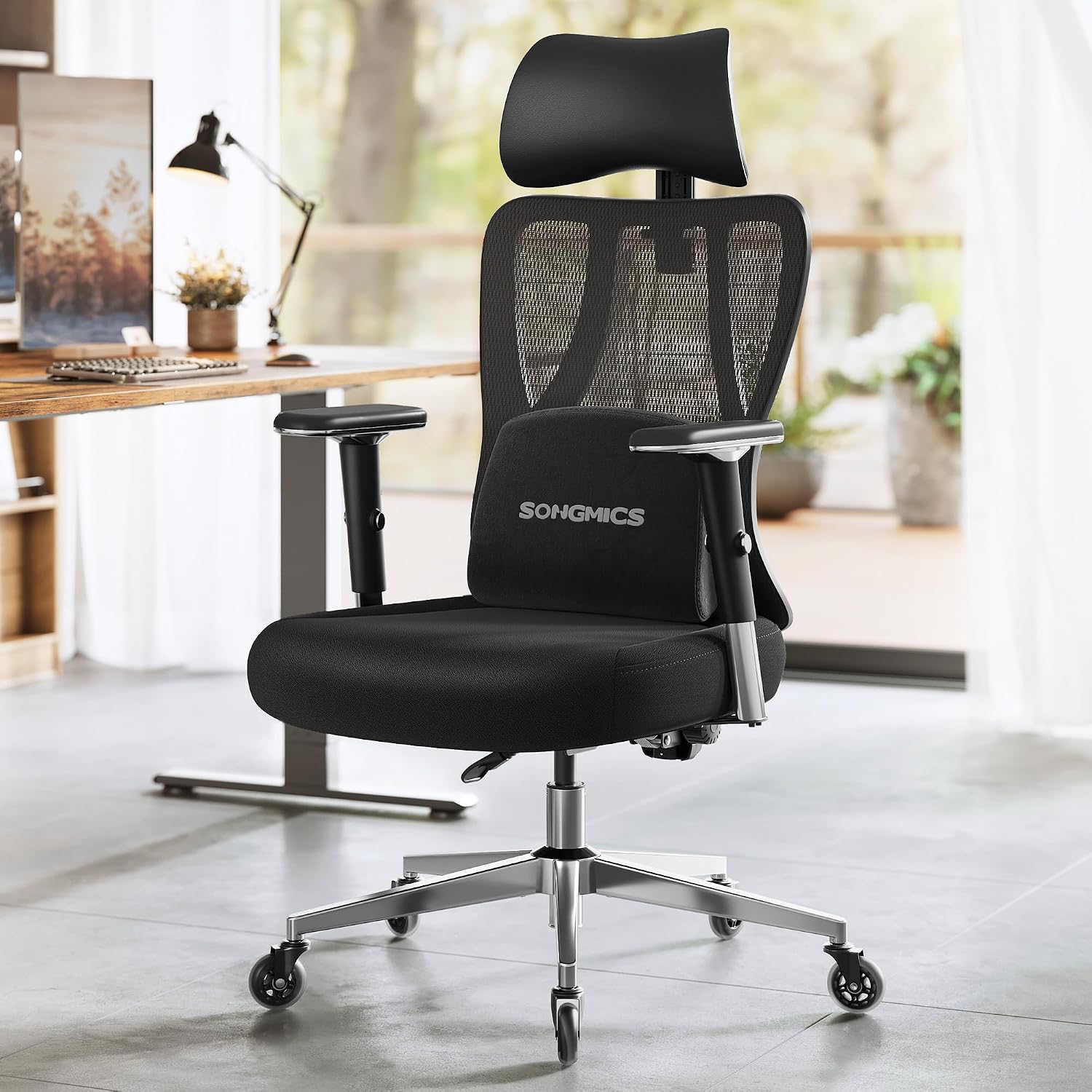 SONGMICS OBN067BH01 Chaise de bureau 150 kg