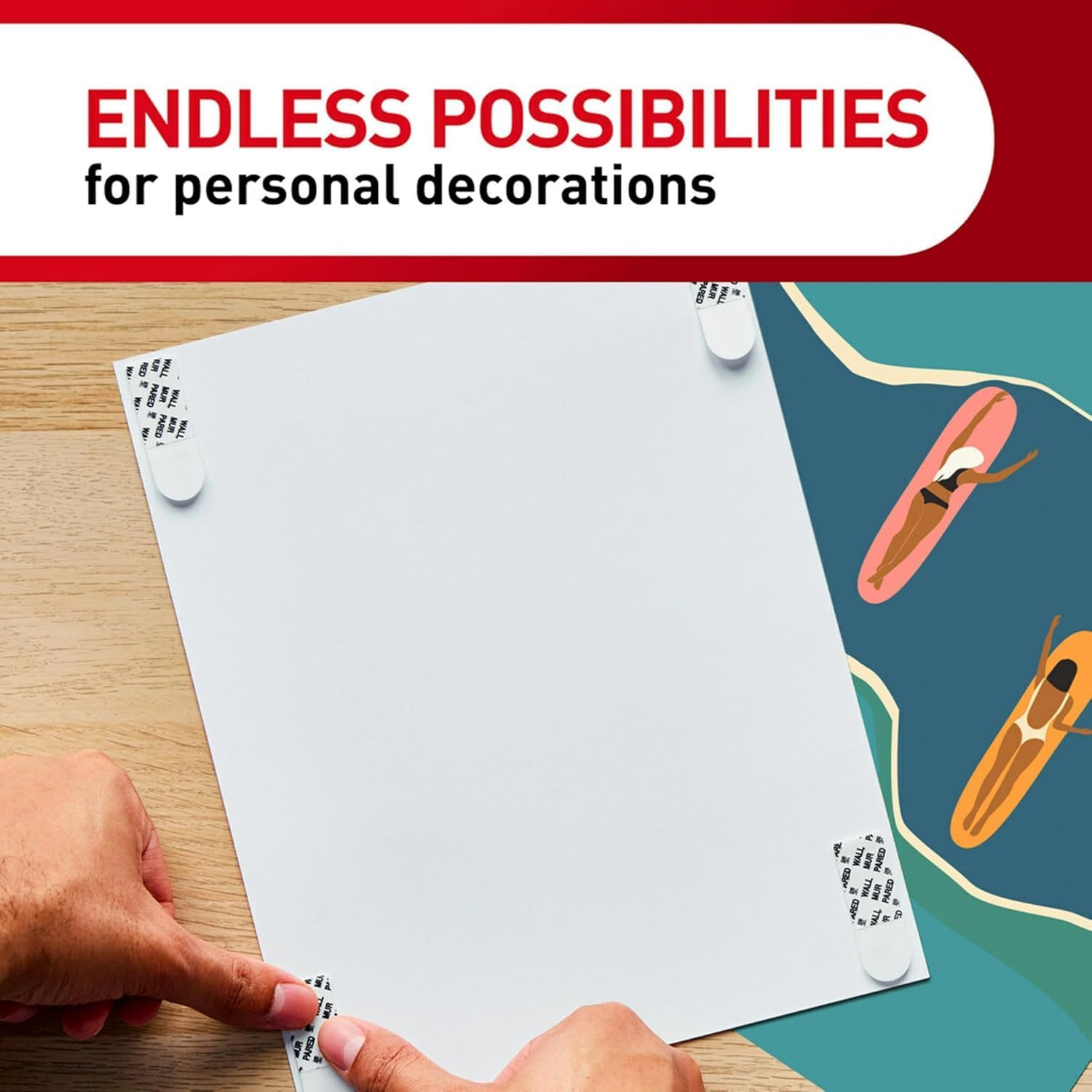 Thumbnail 1 de Command Poster Strips Value Pack (48) – Damage-Free Hanging for Posters, Calendars and More