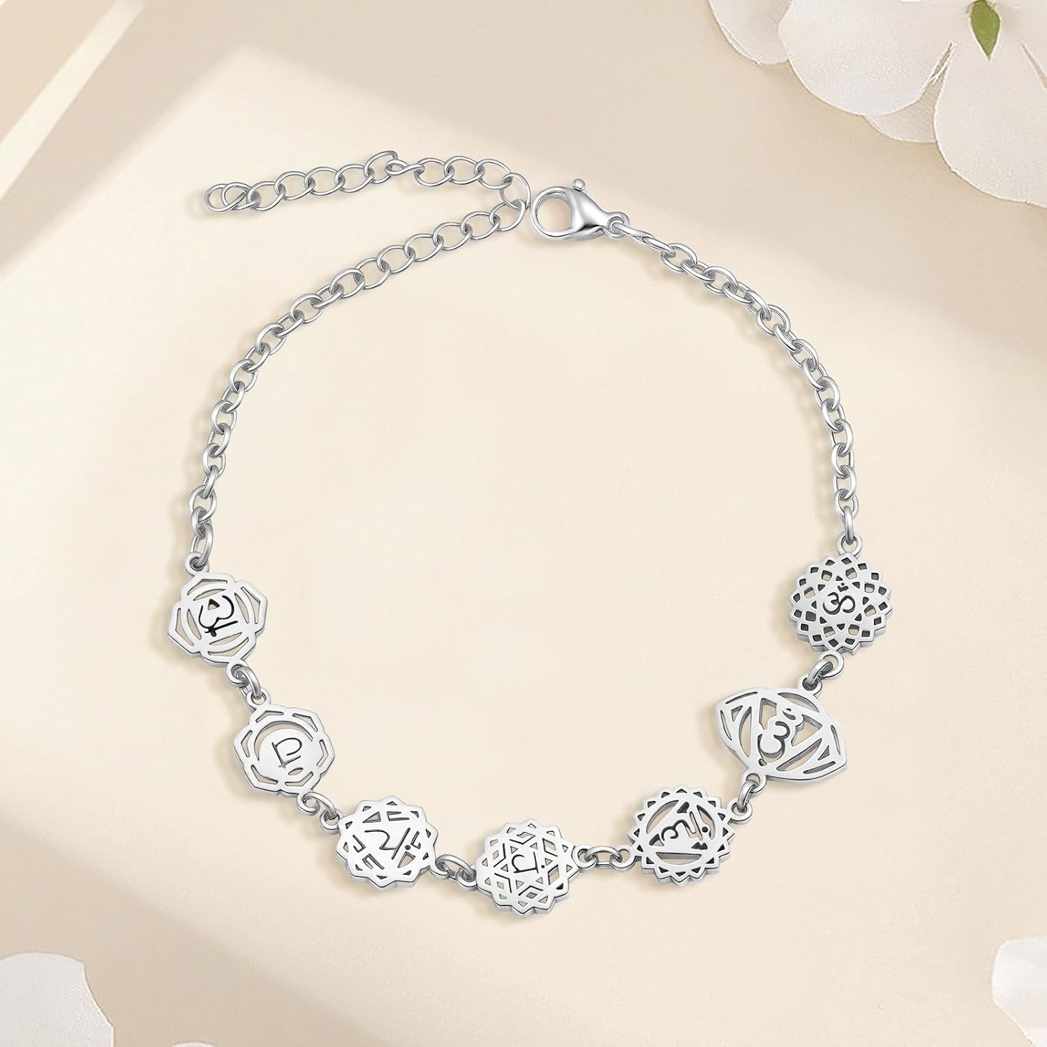 Detalle de AITENME 7 Chakren Armband, 19 cm
