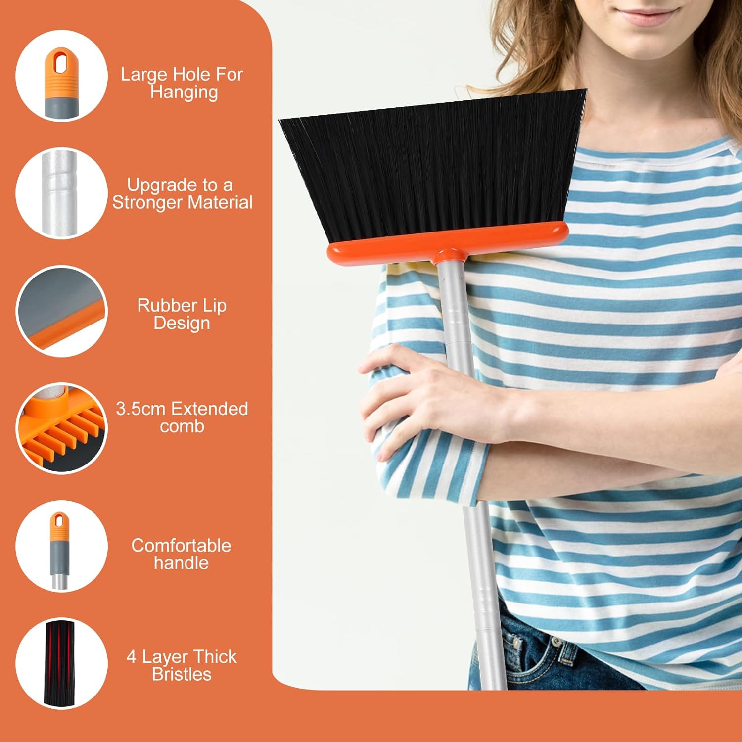 Thumbnail 5 de Jekayla Long Handled Dustpan and Brush Set 54in