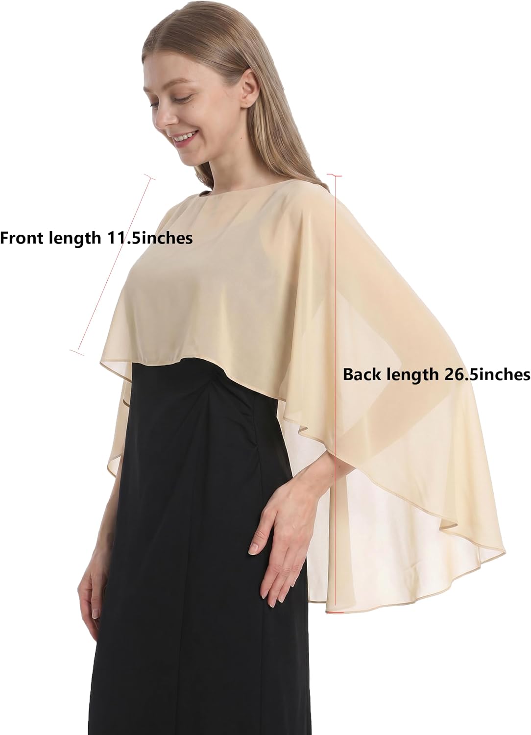 Detalle 1 de Evening Capelet in Chiffon