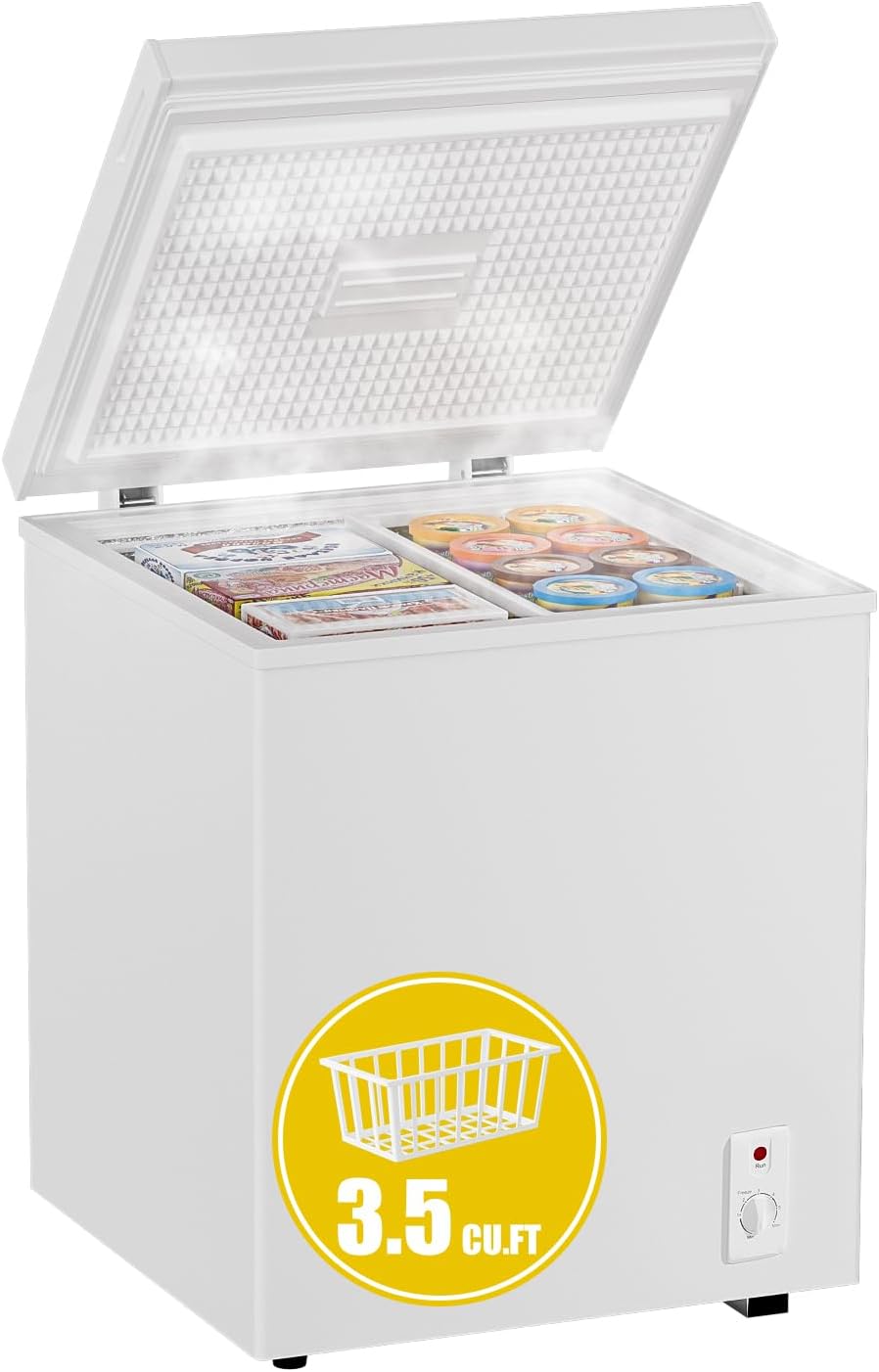 Detalle de BODACIOUS BD-72Q-NEW 3.5 cu. ft. Chest Freezer with Removable Basket