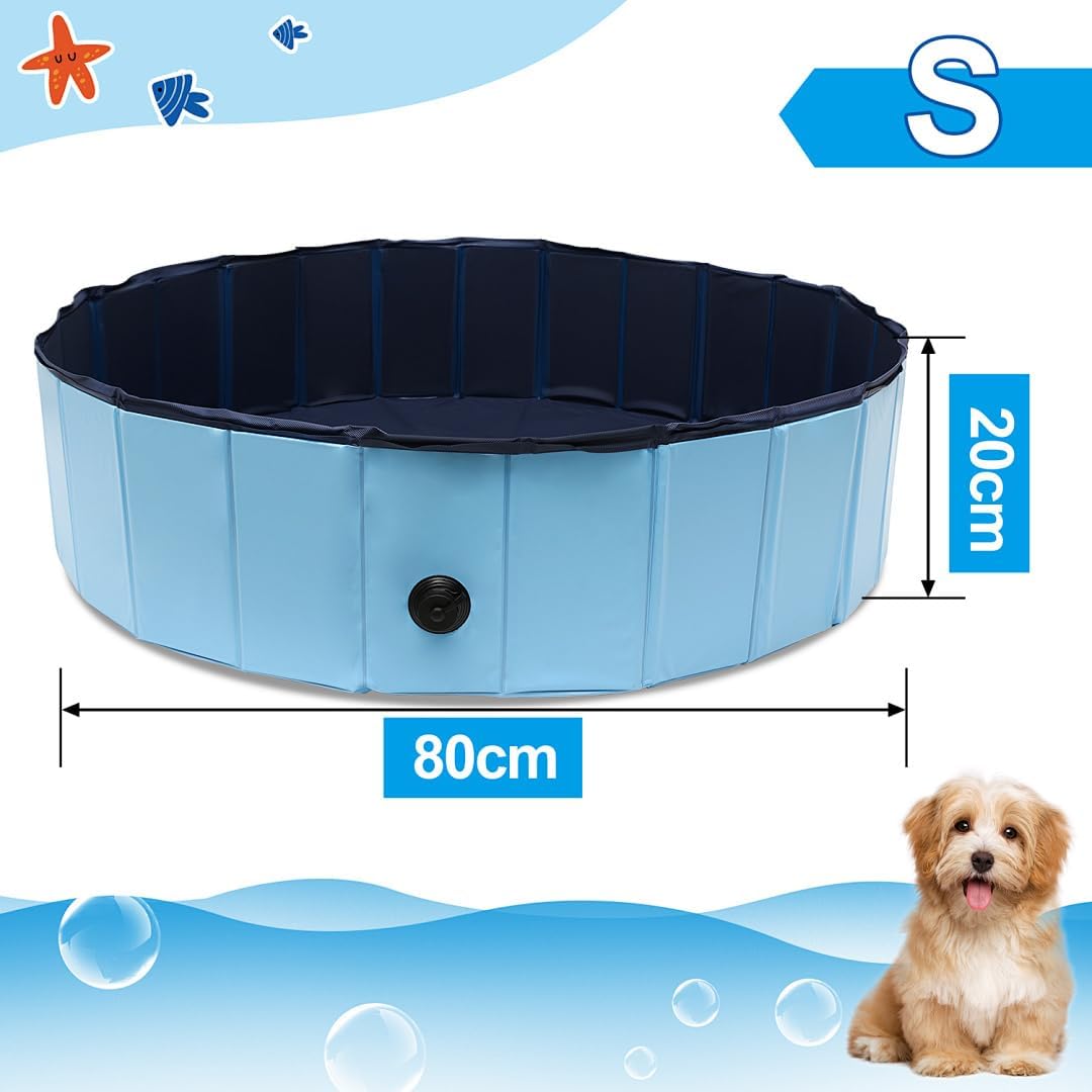 Thumbnail 1 de Gimisgu Hundepool 80 x 20 cm – faltbar, rutschfest & mit Reparaturset (blau)