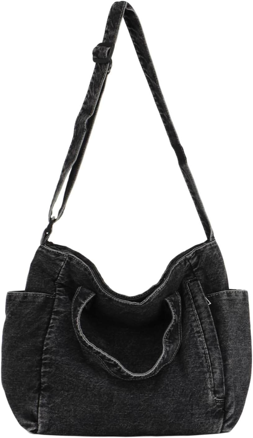Thumbnail 6 de Jywmsc Denim-Tragetasche für Damen – Große Canvas-Handtasche mit Reißverschluss