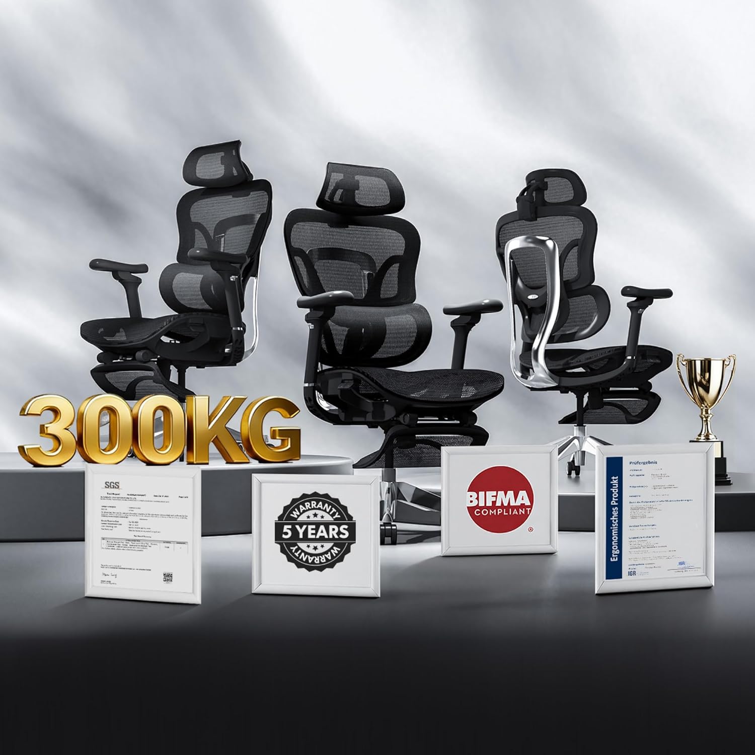 Thumbnail 1 de FLEXISPOT ErgoX Max Ergonomic Office Chair: Heavy‑Duty Support for Home Office & Gaming