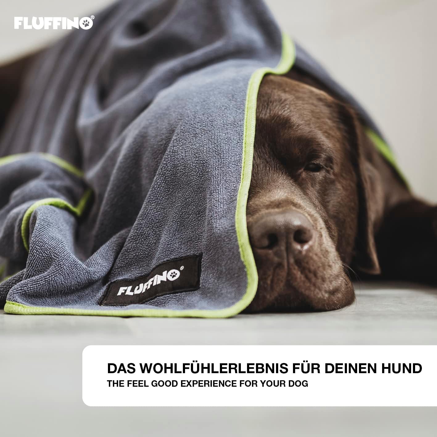 Thumbnail 4 de FLUFFINO Hundehandtuch im 2er-Set (120x70 cm) – saugfähig, weich & schnell trocknende Mikrofaser