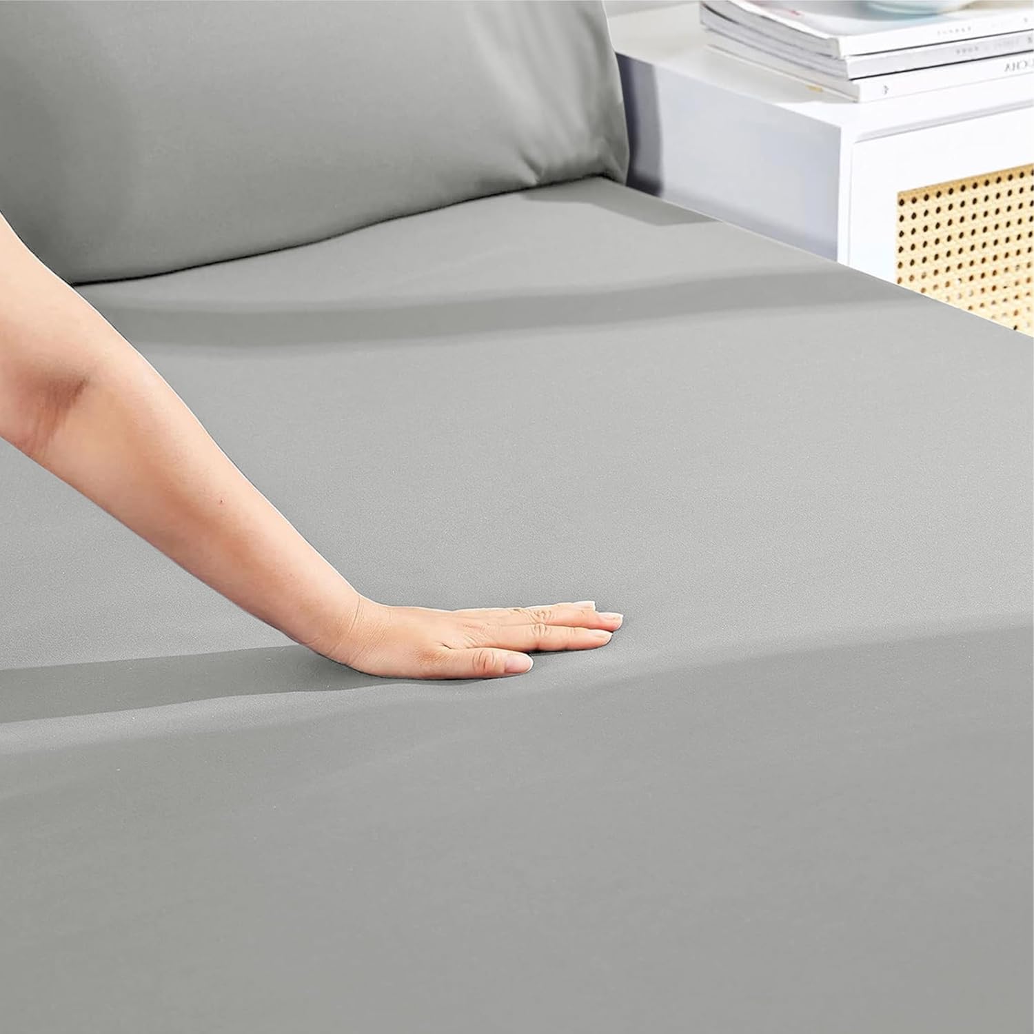 Detalle 2 de AR Ware 25 cm Double Fitted Sheet Grey