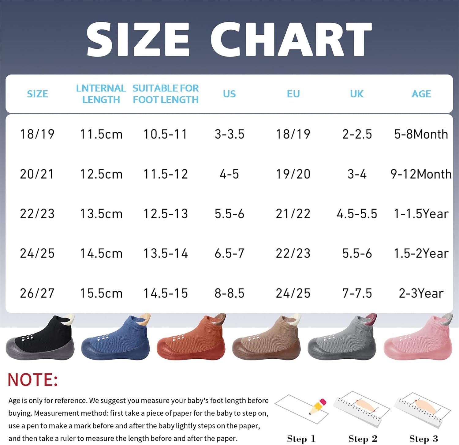 Thumbnail 6 de EDOTON Baby Sock Shoes: Non-Slip First Walking Shoes for Toddlers
