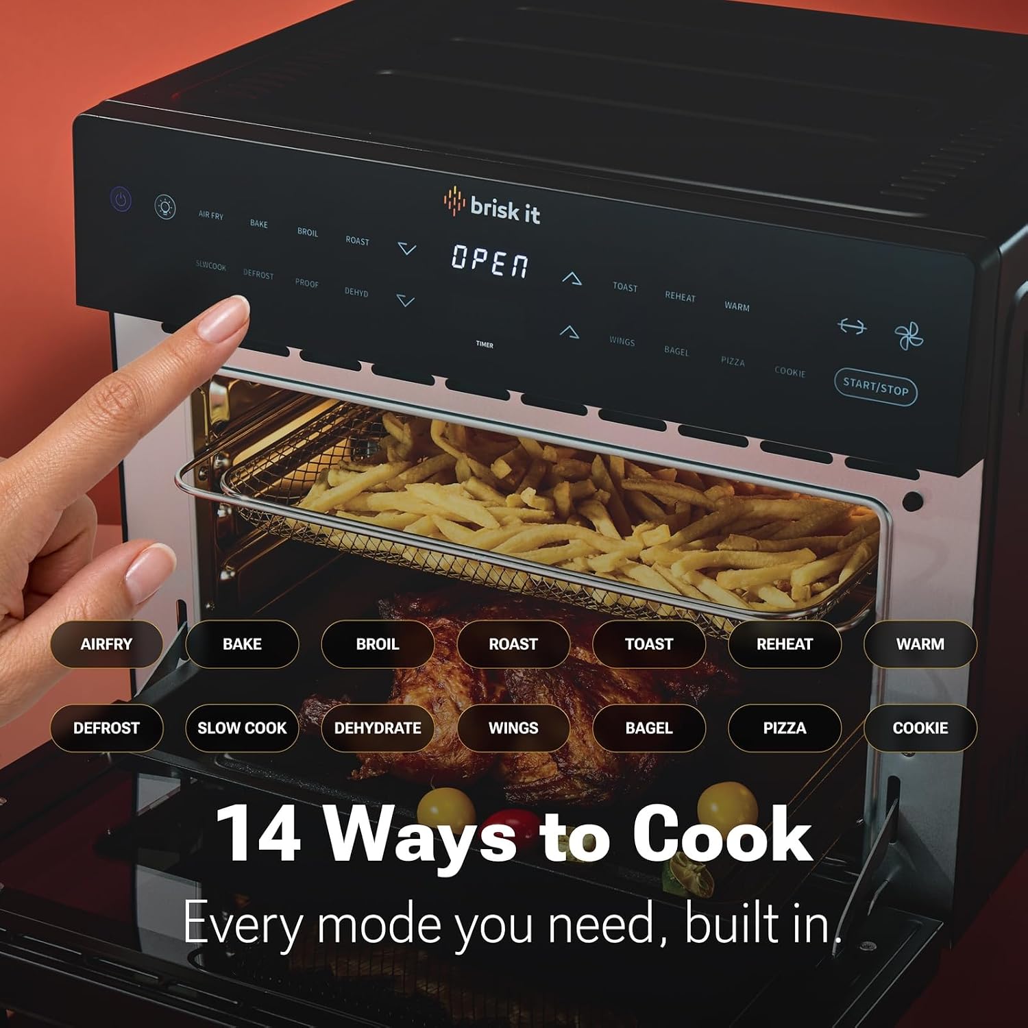 Detalle de Brisk It Air Fryer Toaster Oven 32 QT