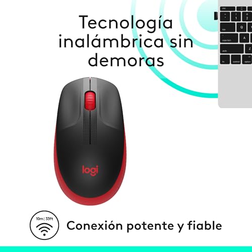 Detalle de Logitech M190 Ratón inalámbrico ambidiestro, batería 18 meses 🖱