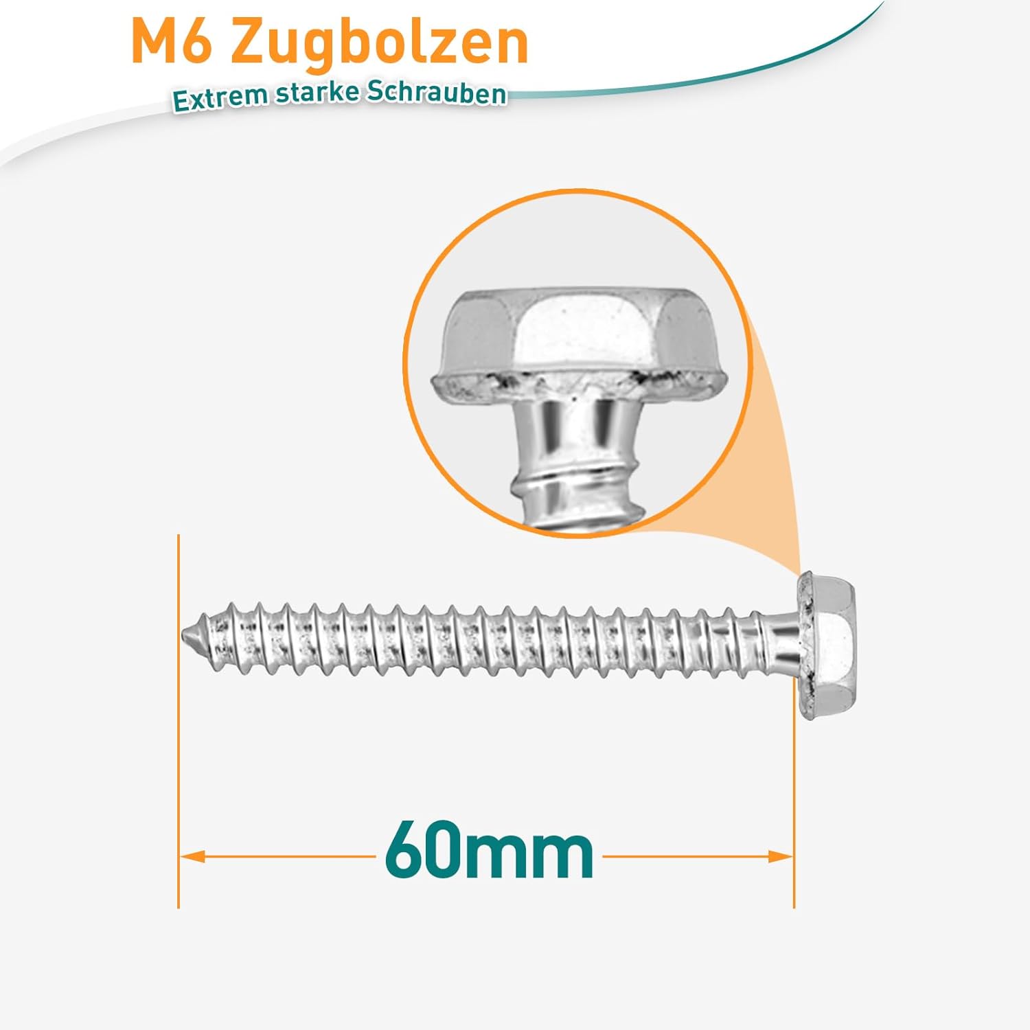 Thumbnail 4 de ELIVED EV034 M6×60 Schrauben Set für TV Wandhalterung
