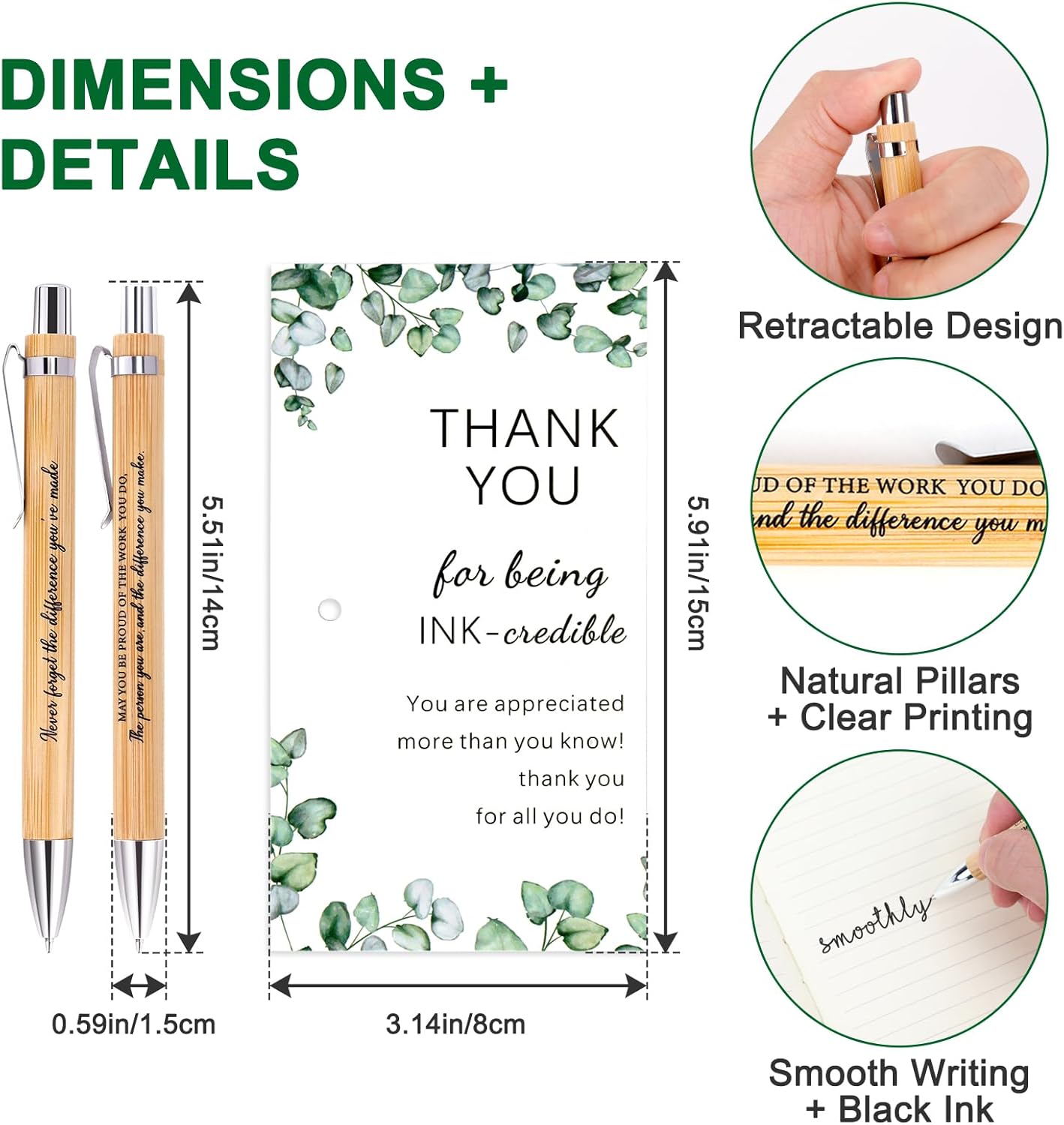 Thumbnail 4 de GADITIEK thank you pens set of 20